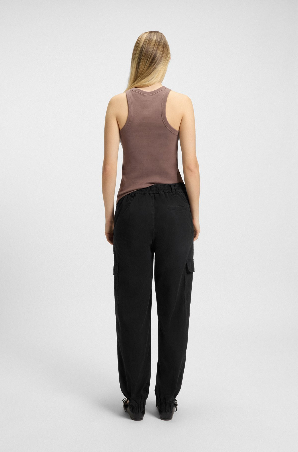 RELAXED-FIT PANTS IN WASHED STRETCH COTTON - 4