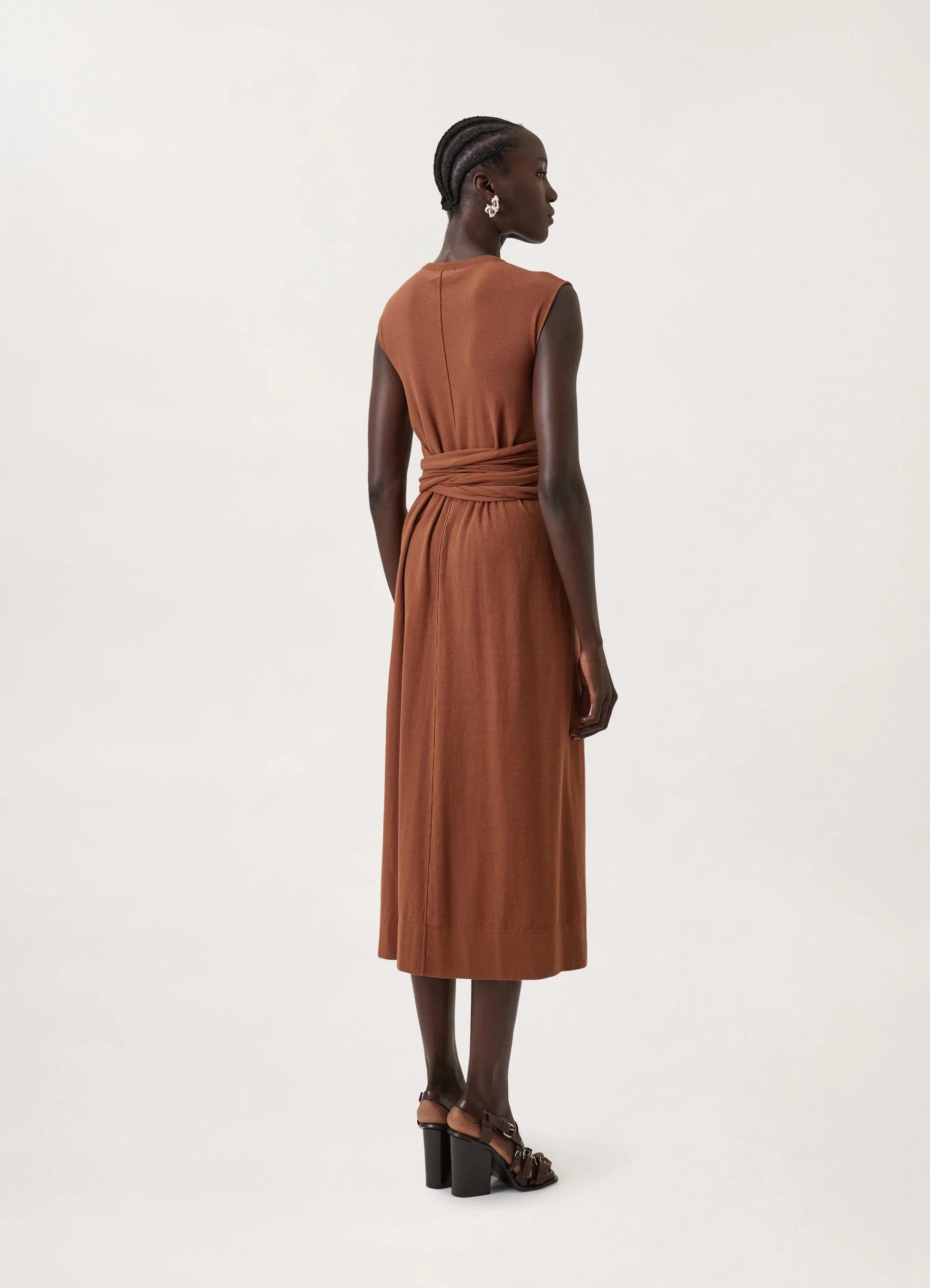 KNOTTED SLEEVELESS DRESS
COTTON CREPE - 4