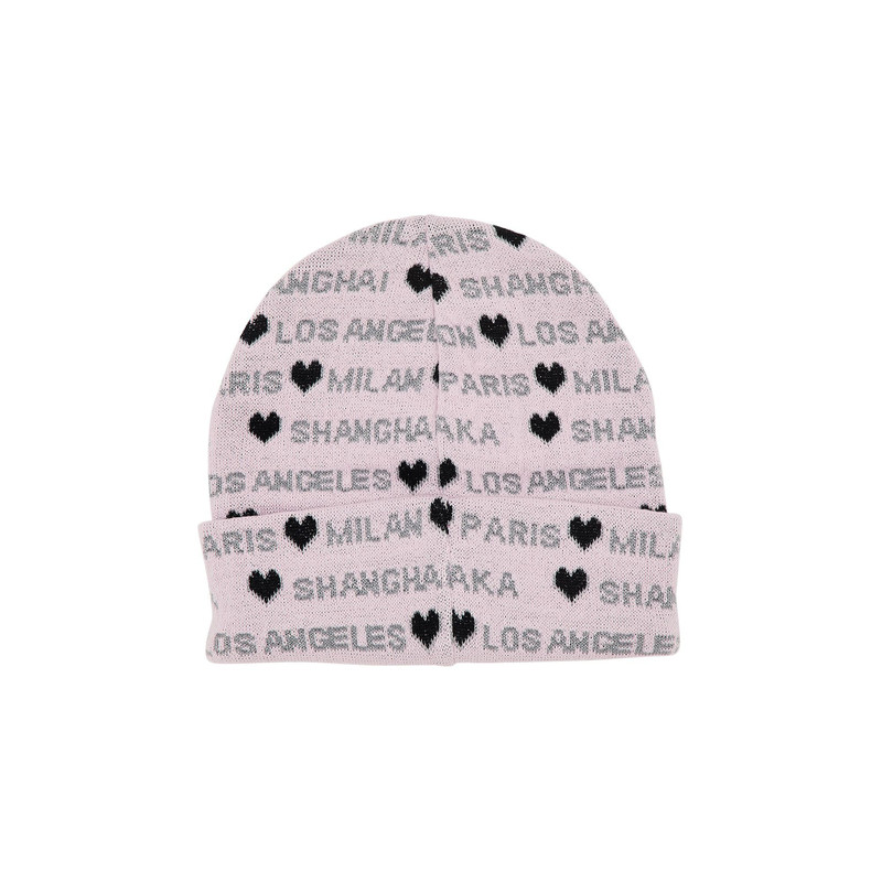 Supreme Supreme Hearts Beanie 'Light Pink' outlook