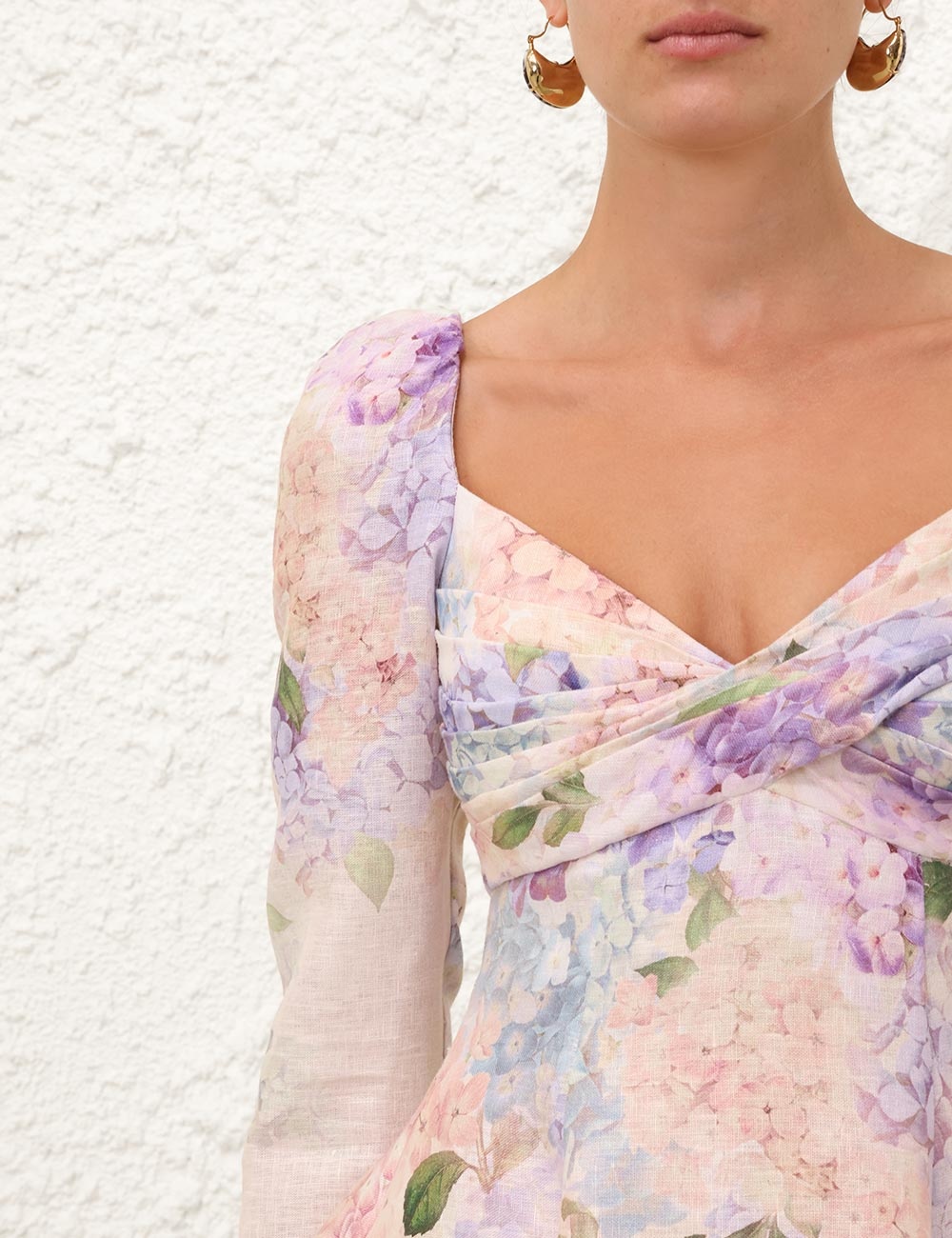 Zimmermann DAWNING PUFF SLEEVE MINI DRESS | REVERSIBLE