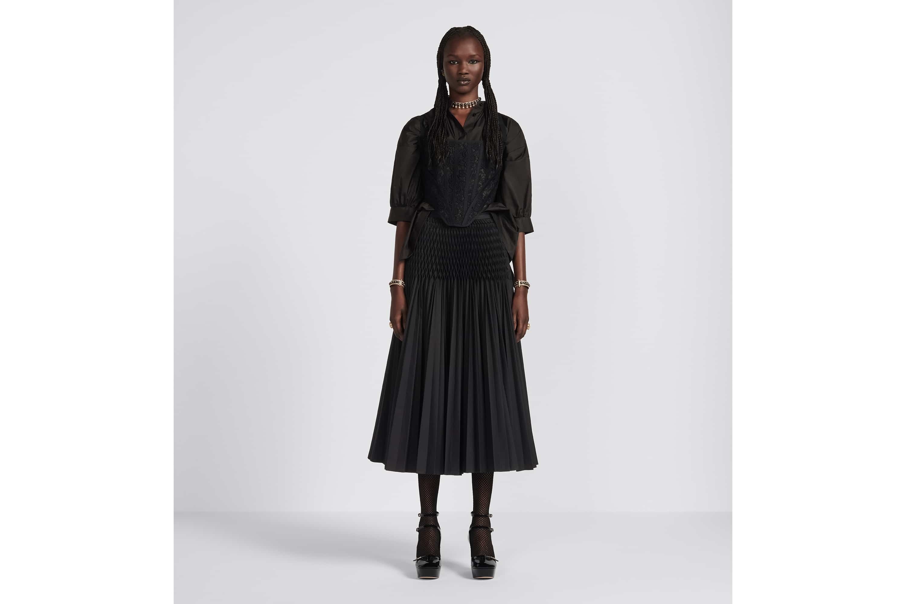Mid-Length Pleated Skirt - 4