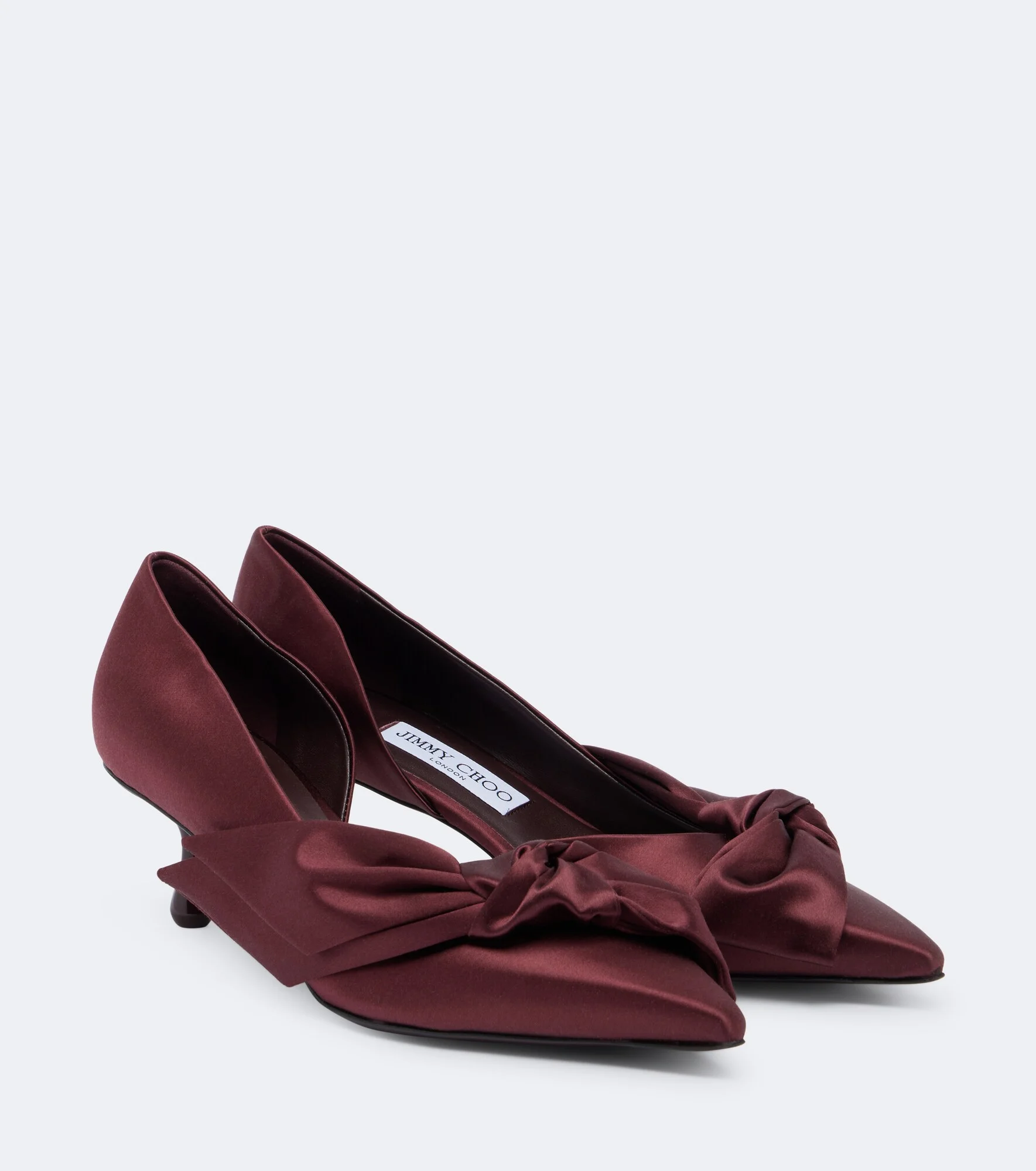Issy bow-detail satin pumps - 1