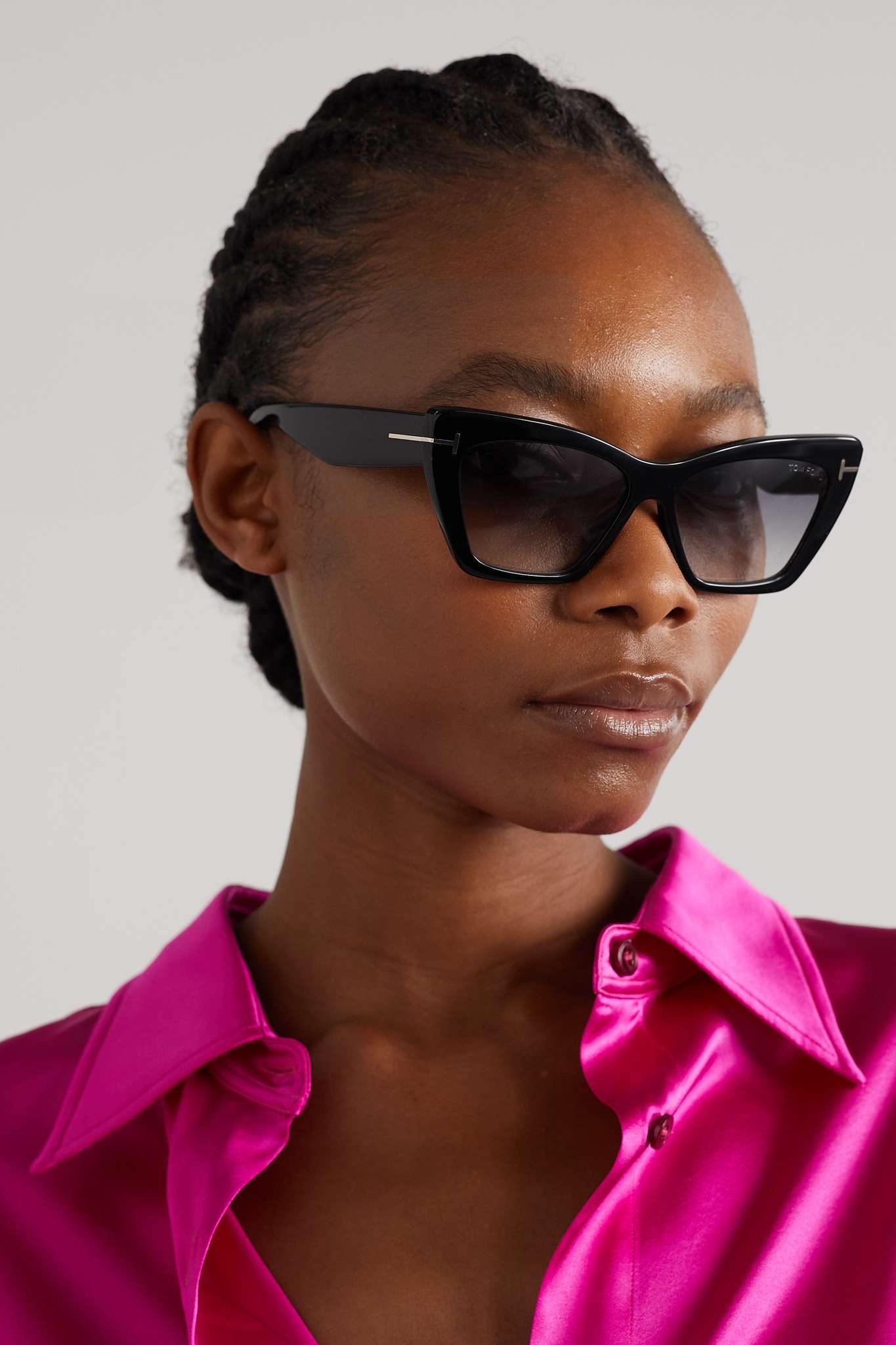Wyatt cat-eye acetate sunglasses - 2