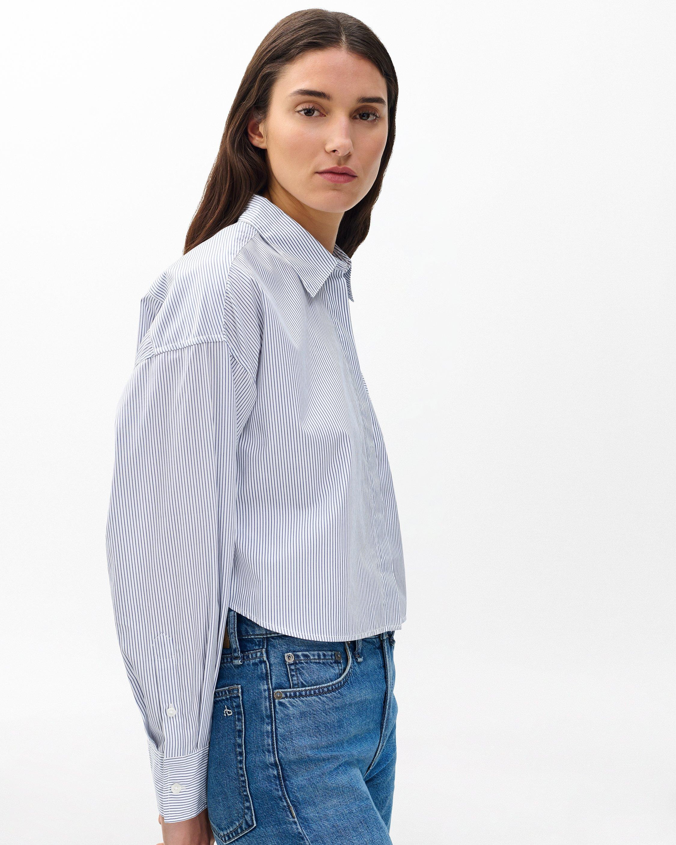 Marin Cropped Striped Shirt - 5
