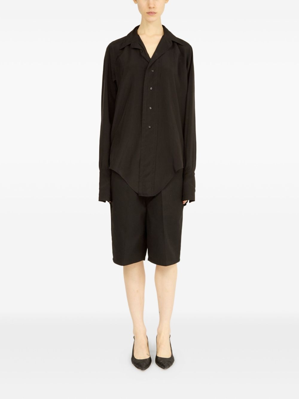 dropped hem shirt - 2