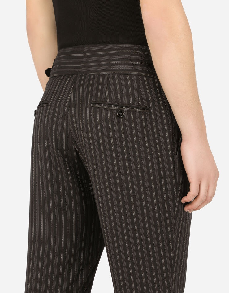 Pinstripe wool pants - 5