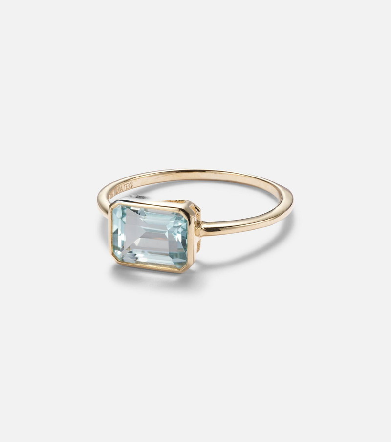 14kt gold ring with blue topaz 1