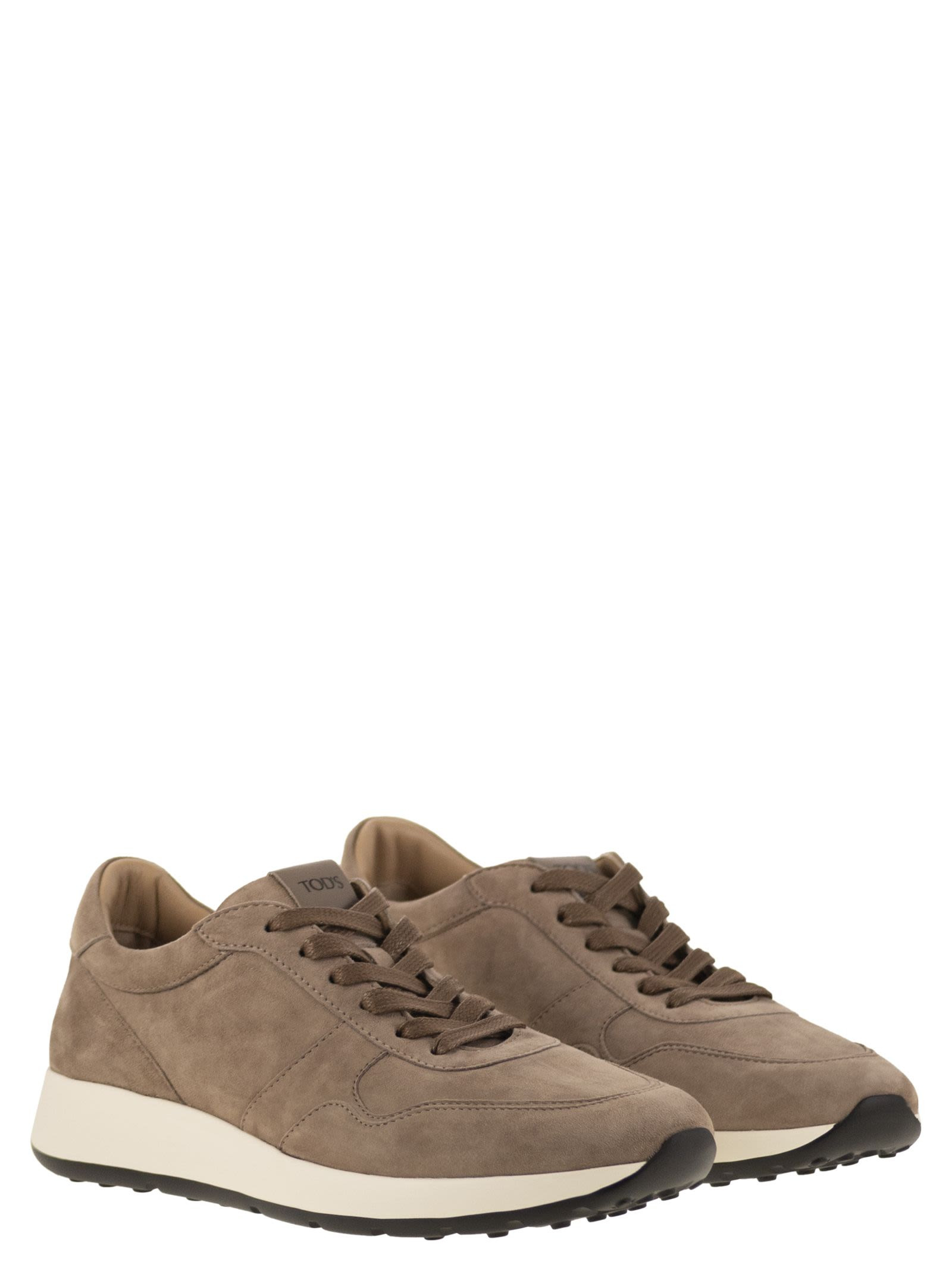 Tod's Men Red Dot Suede Sneakers By Pashmy - 4