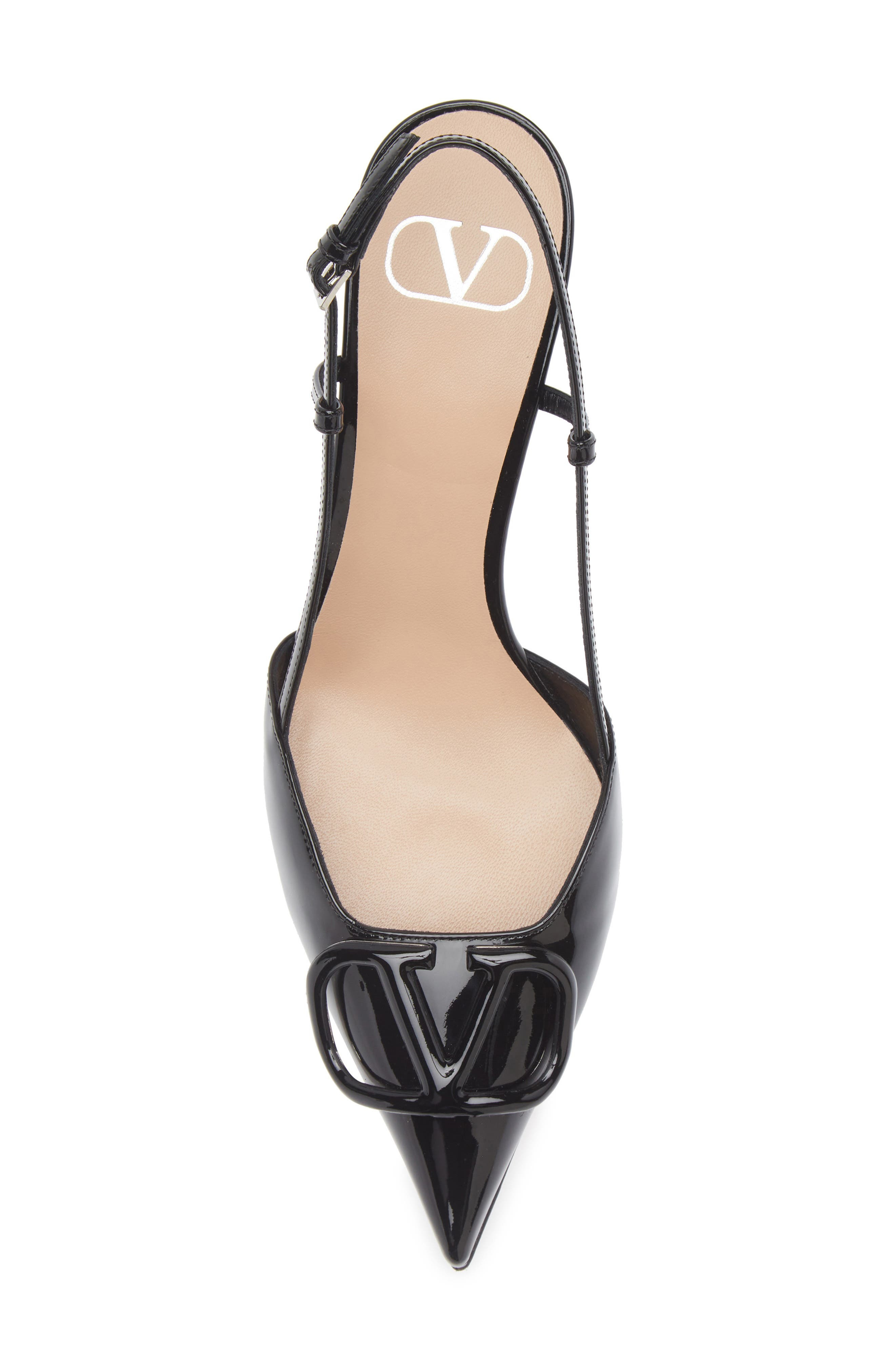 Valentino VLOGO Pointed Toe Slingback Pump in Nero at Nordstrom - 5