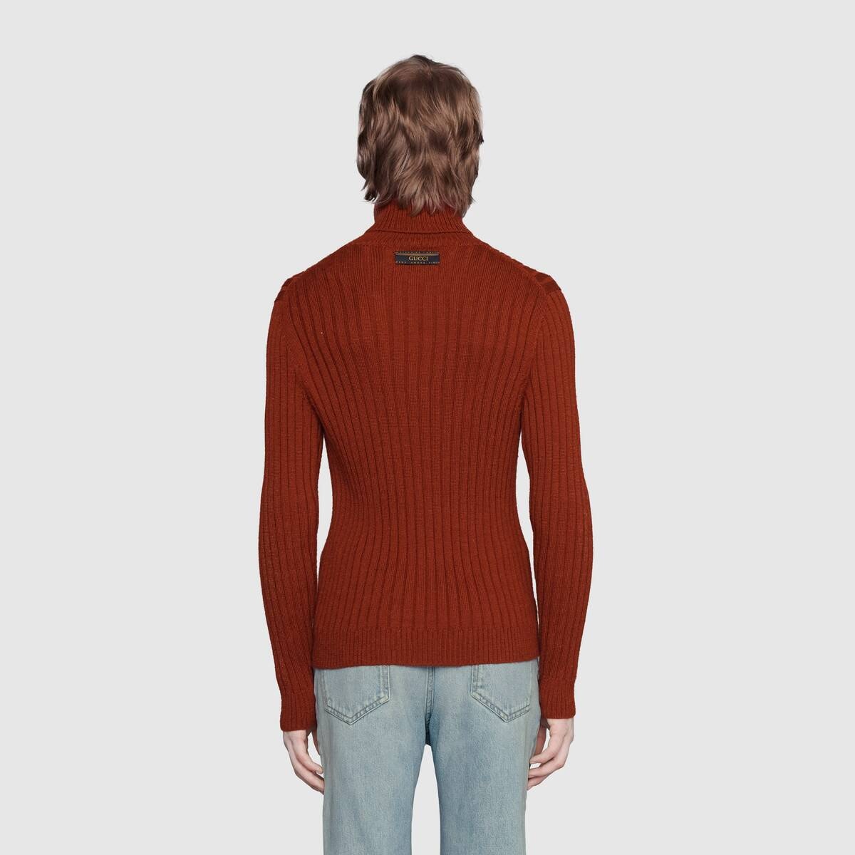 Rib knit wool alpaca turtleneck - 4