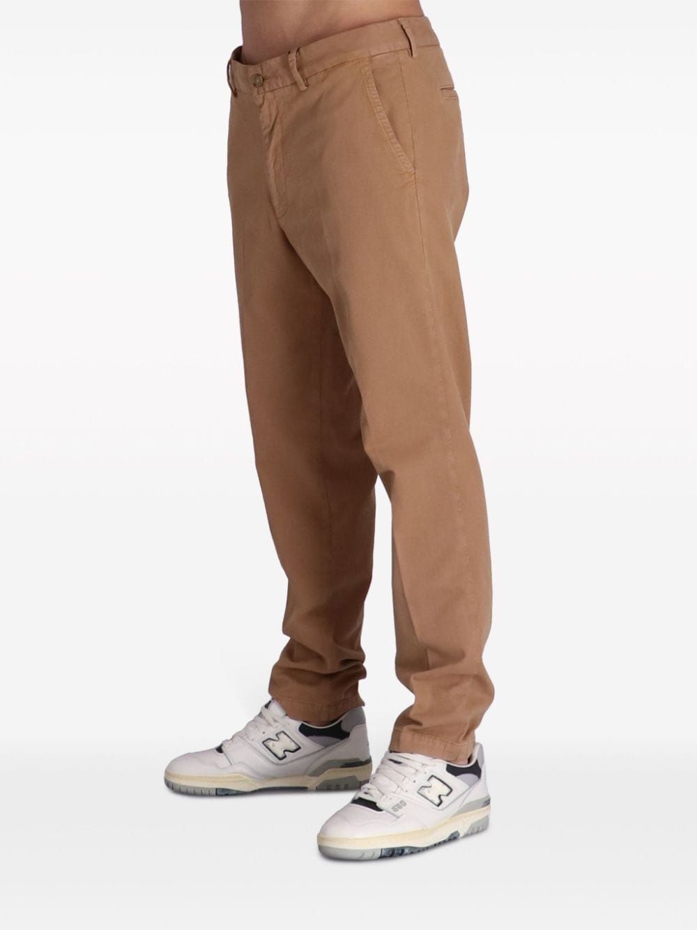 slim-fit cotton trousers - 3