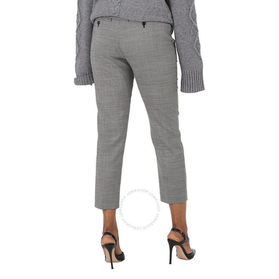 Burberry Check Cropped Tailored Trousers - 6