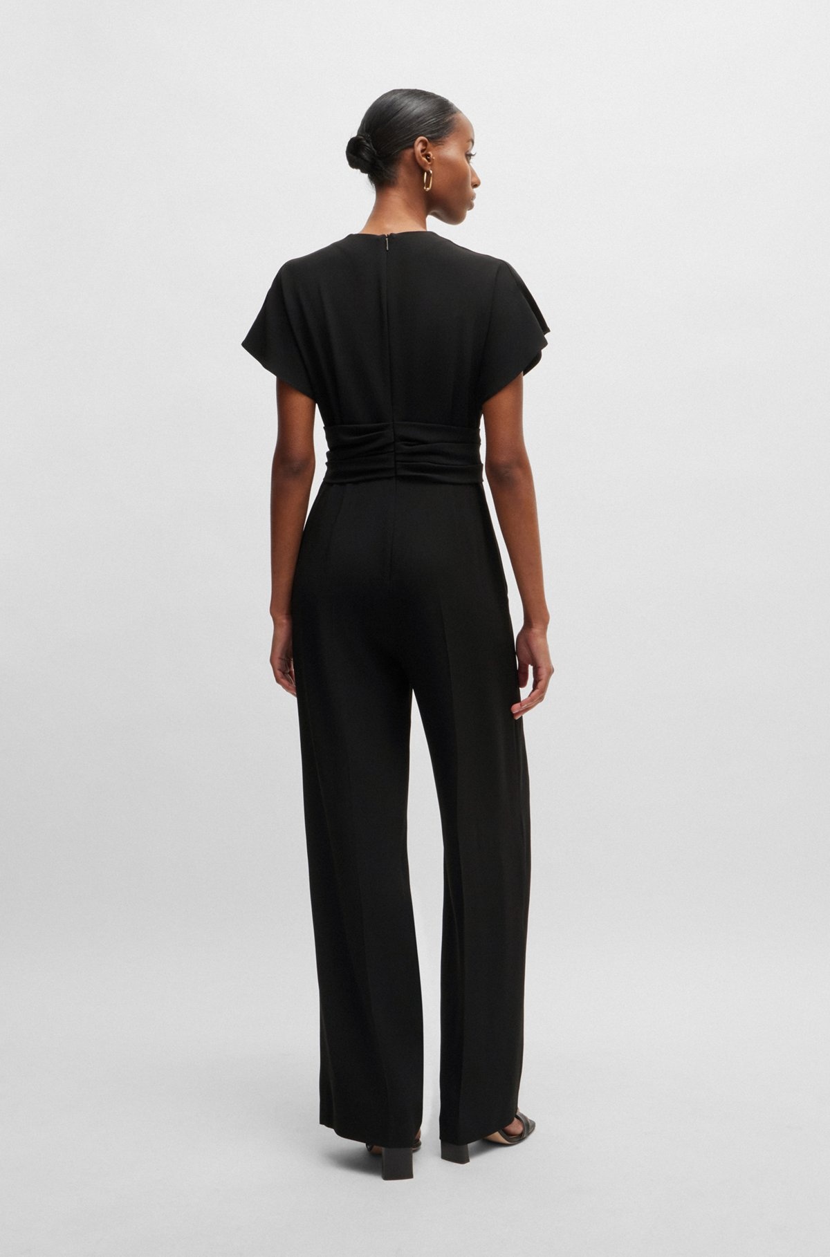 SLIM-FIT JUMPSUIT WITH WRAP FRONT - 4