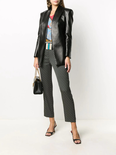 Etro diamond-pattern slim trousers outlook