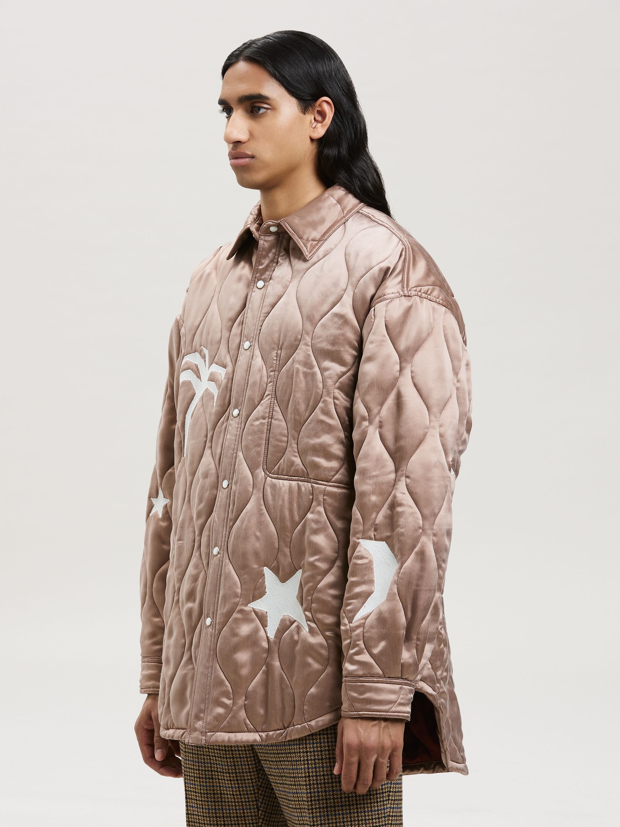 LIFE IS PALM QUILTED OVERSHIRT - 4