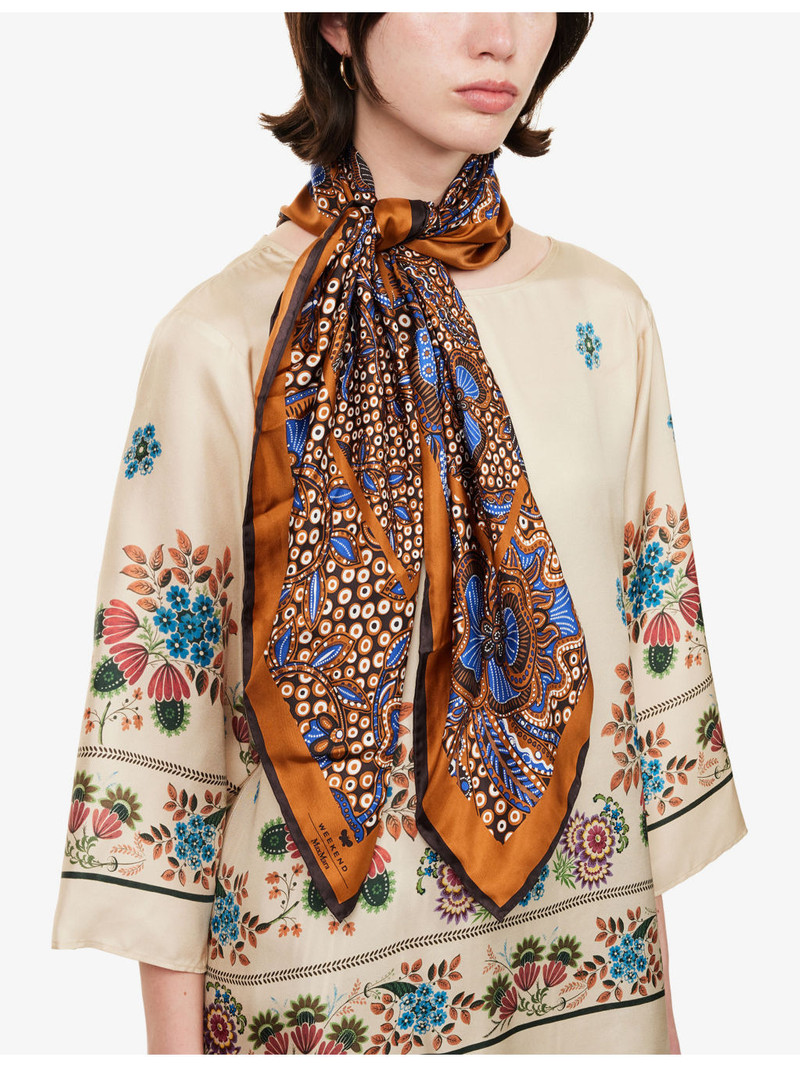 WEEKEND Max Mara Onesto Printed Silk Scarf outlook