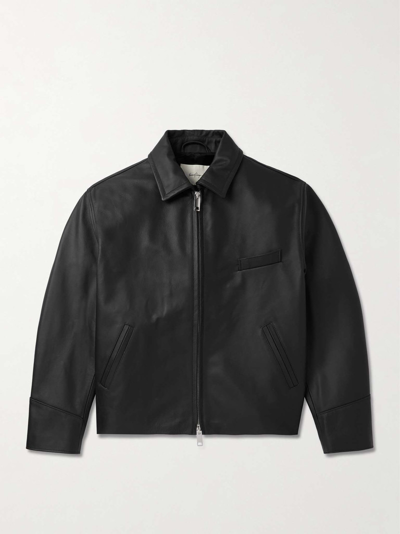 Leather Biker Jacket - 1