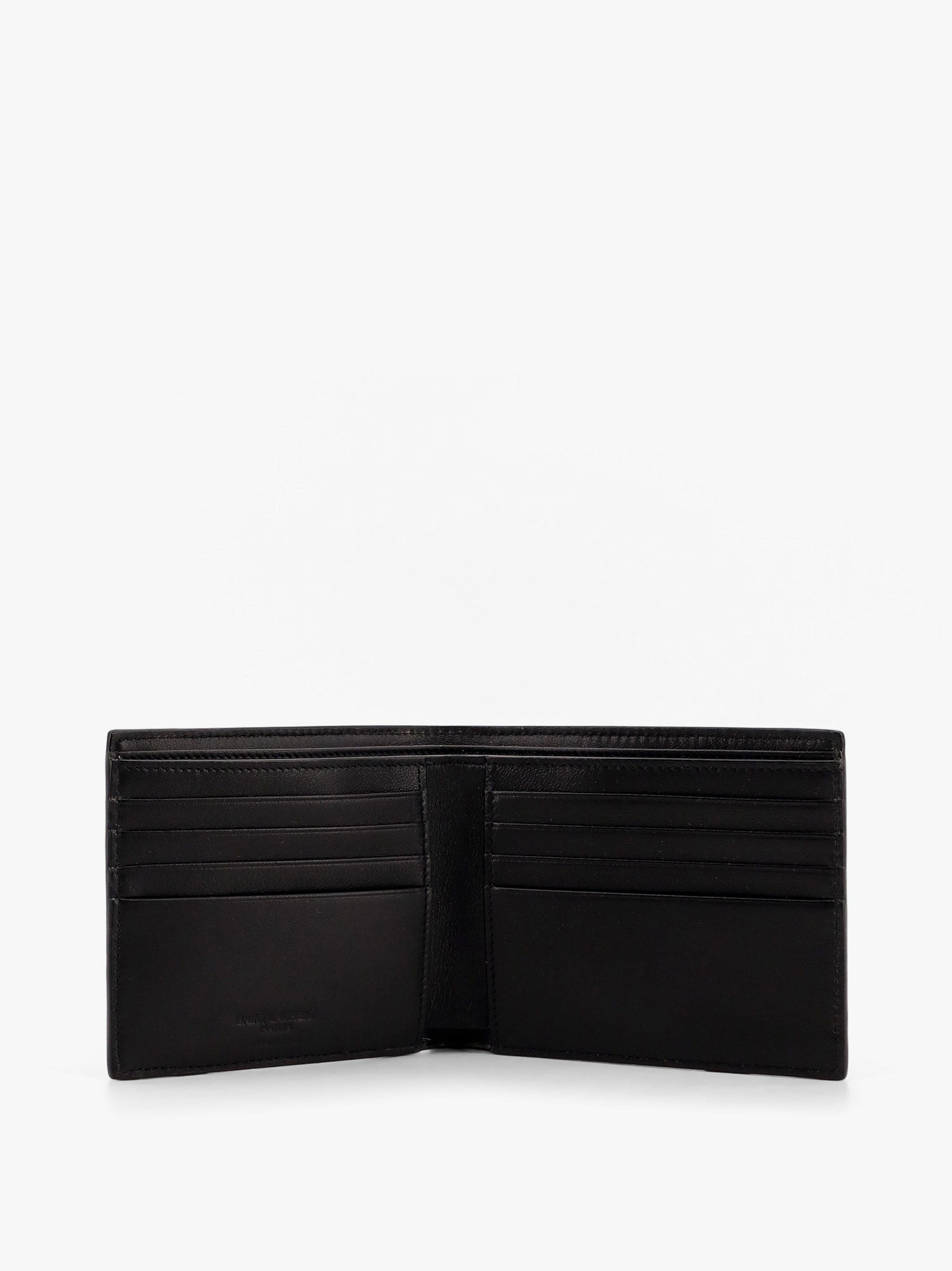 Saint Laurent Leather Wallet With Embossed Lettering Logo On The Front - 3