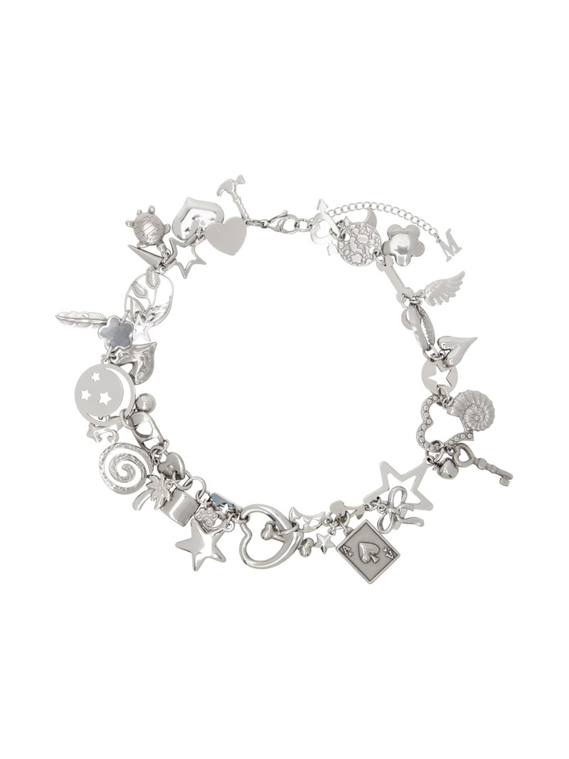 Silver Chrome Charm Necklace 1