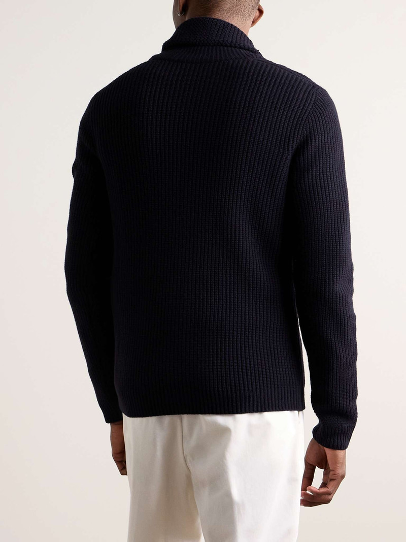 Ribbed Wool and Cashmere-Blend Cardigan 4