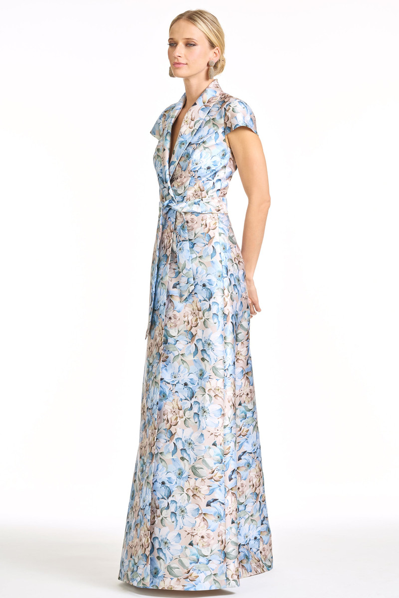 SACHIN & BABI ETIENNE GOWN - WATERCOLOR GERNAIUM outlook
