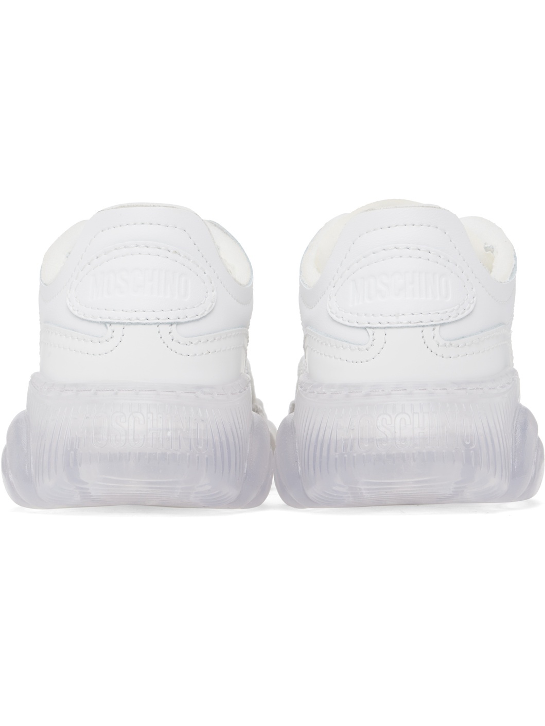 White & Gray Teddy Sneakers - 2