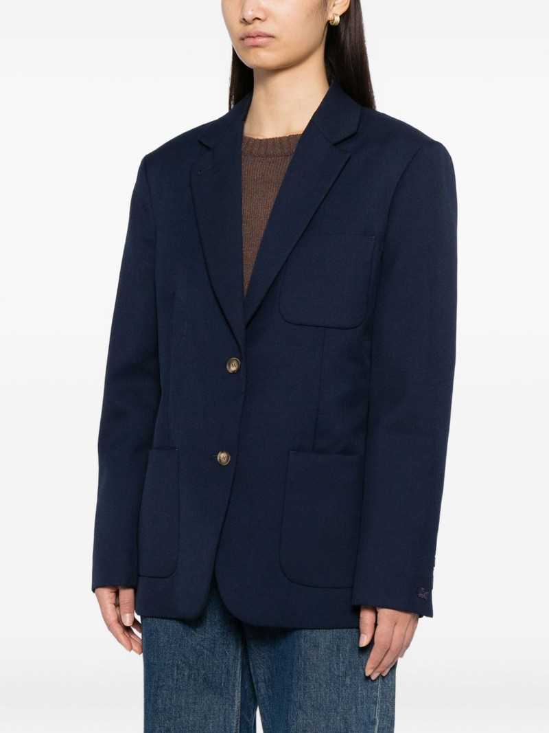 logo-embroidered blazer 3
