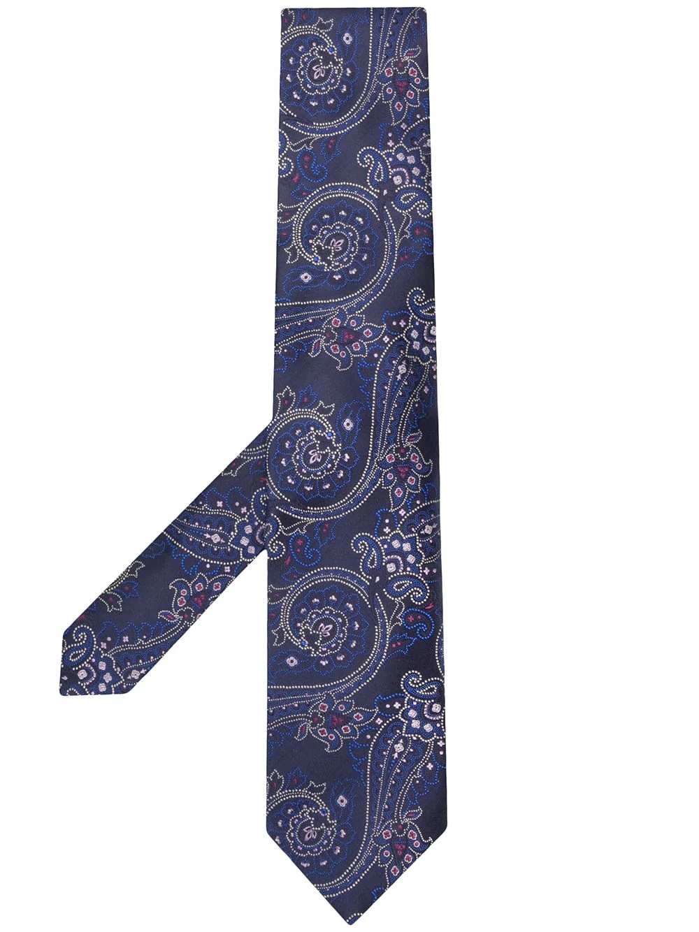 paisley-print silk tie - 1