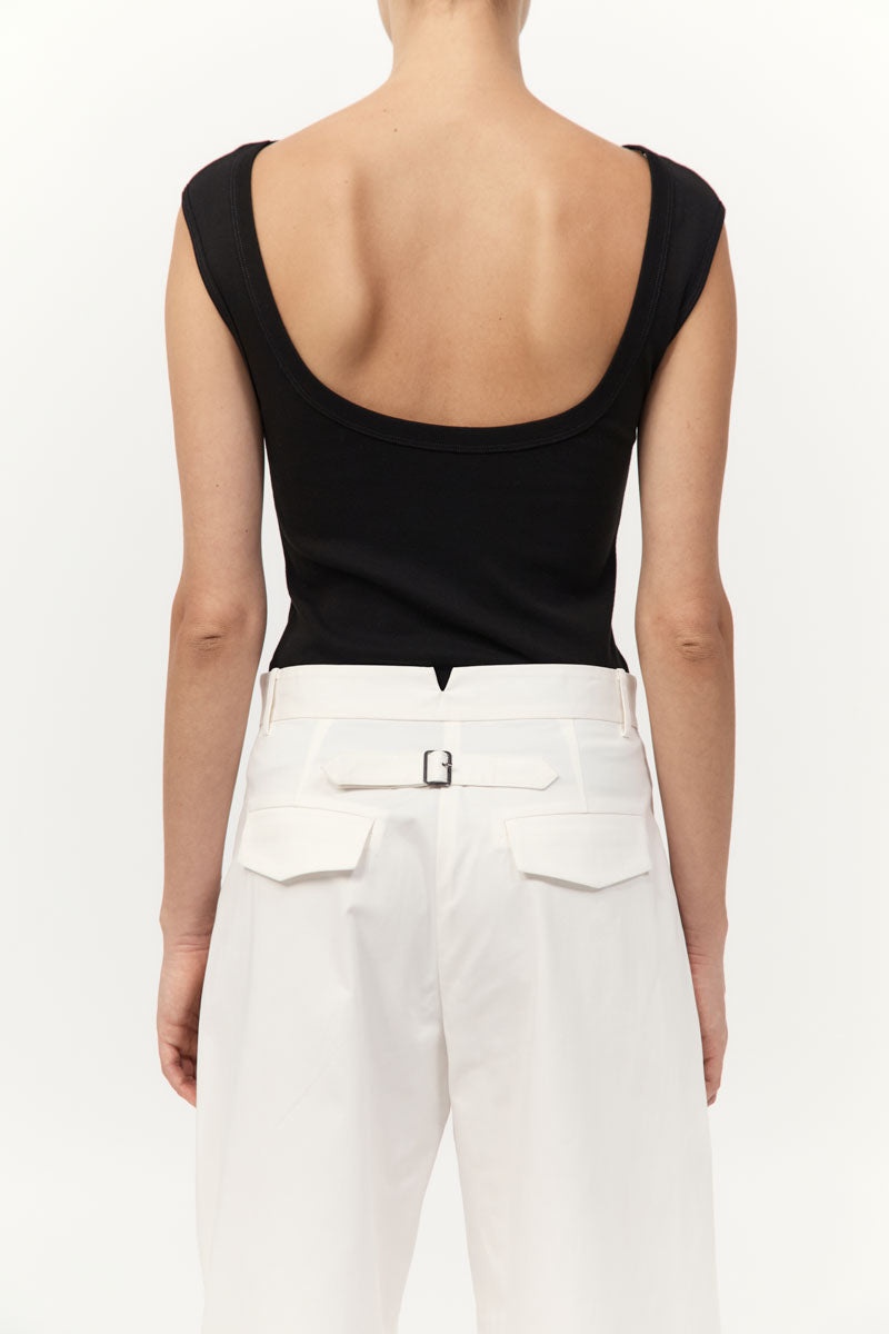 Cotton Barrel Leg Pants - Milk - 5