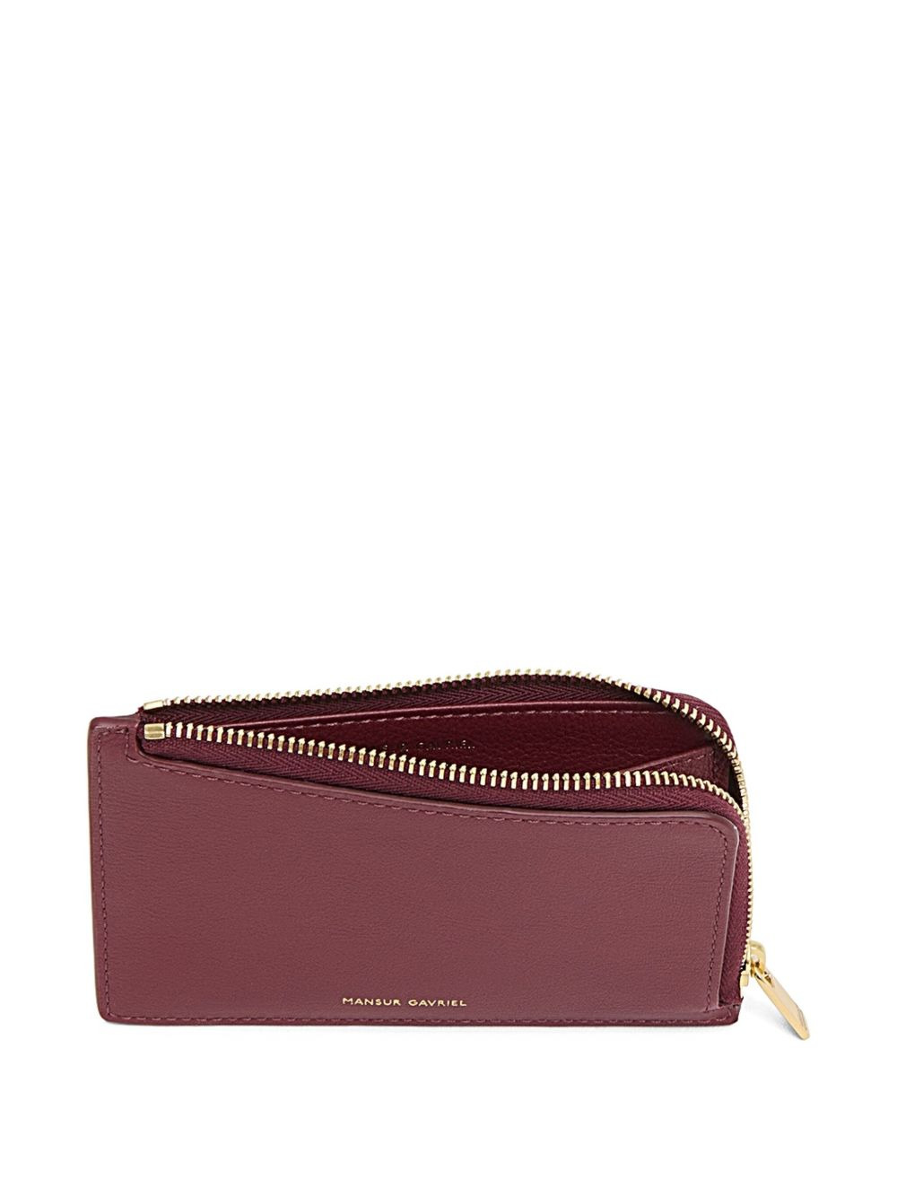 logo-plaque leather wallet - 3