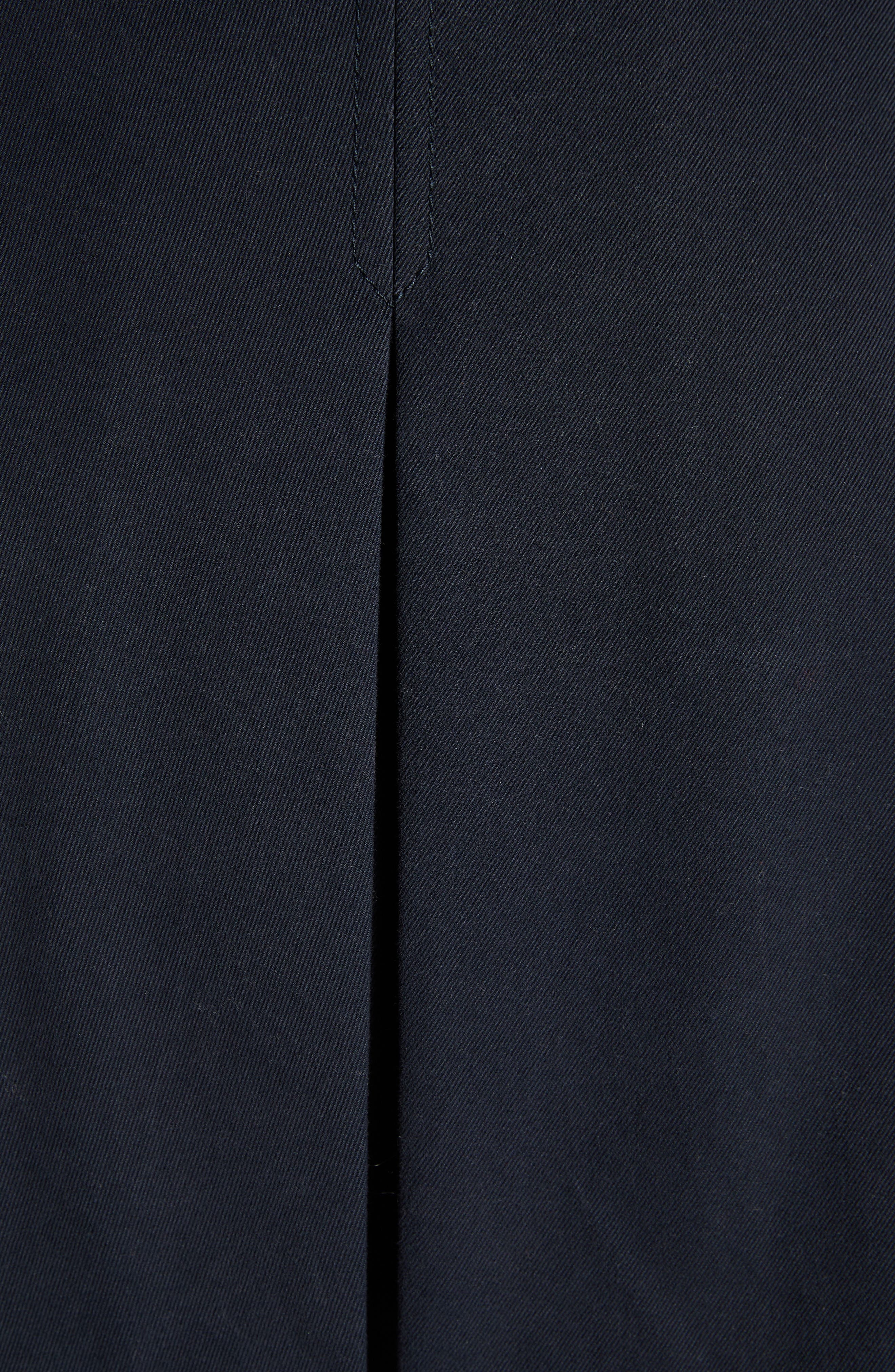 Moncler Pleated Cotton Stretch Gabardine Miniskirt in Dark Navy Blue at Nordstrom - 6