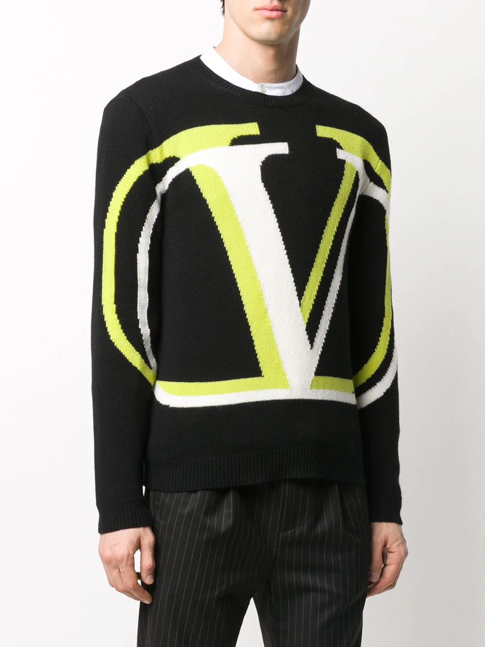 VLOGO intarsia jumper - 3