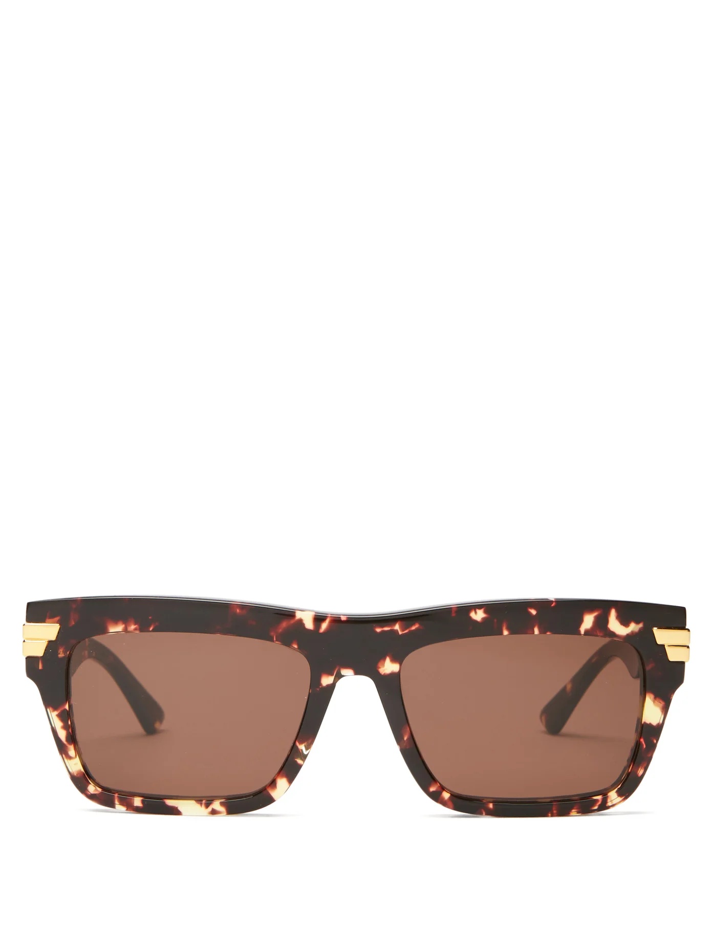 Rectangle tortoiseshell-acetate sunglasses - 1