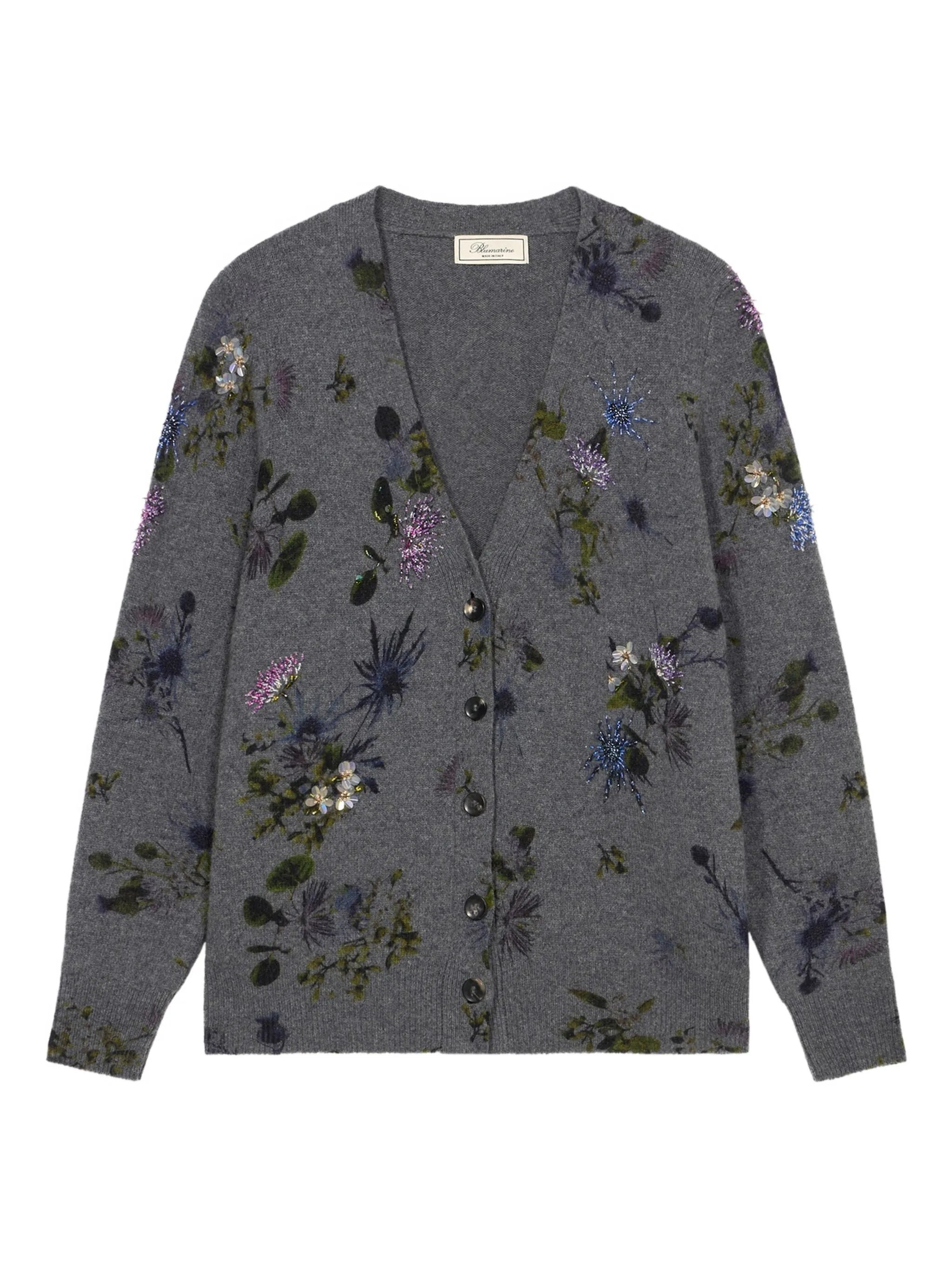 Blumarine Floral-beaded Cardigan - 1