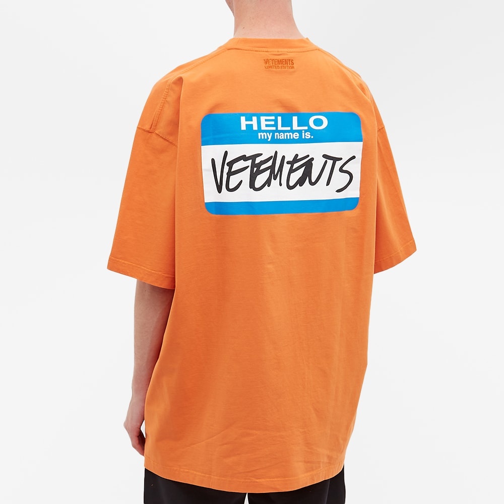 VETEMENTS My Name Is Oversized Tee - 5