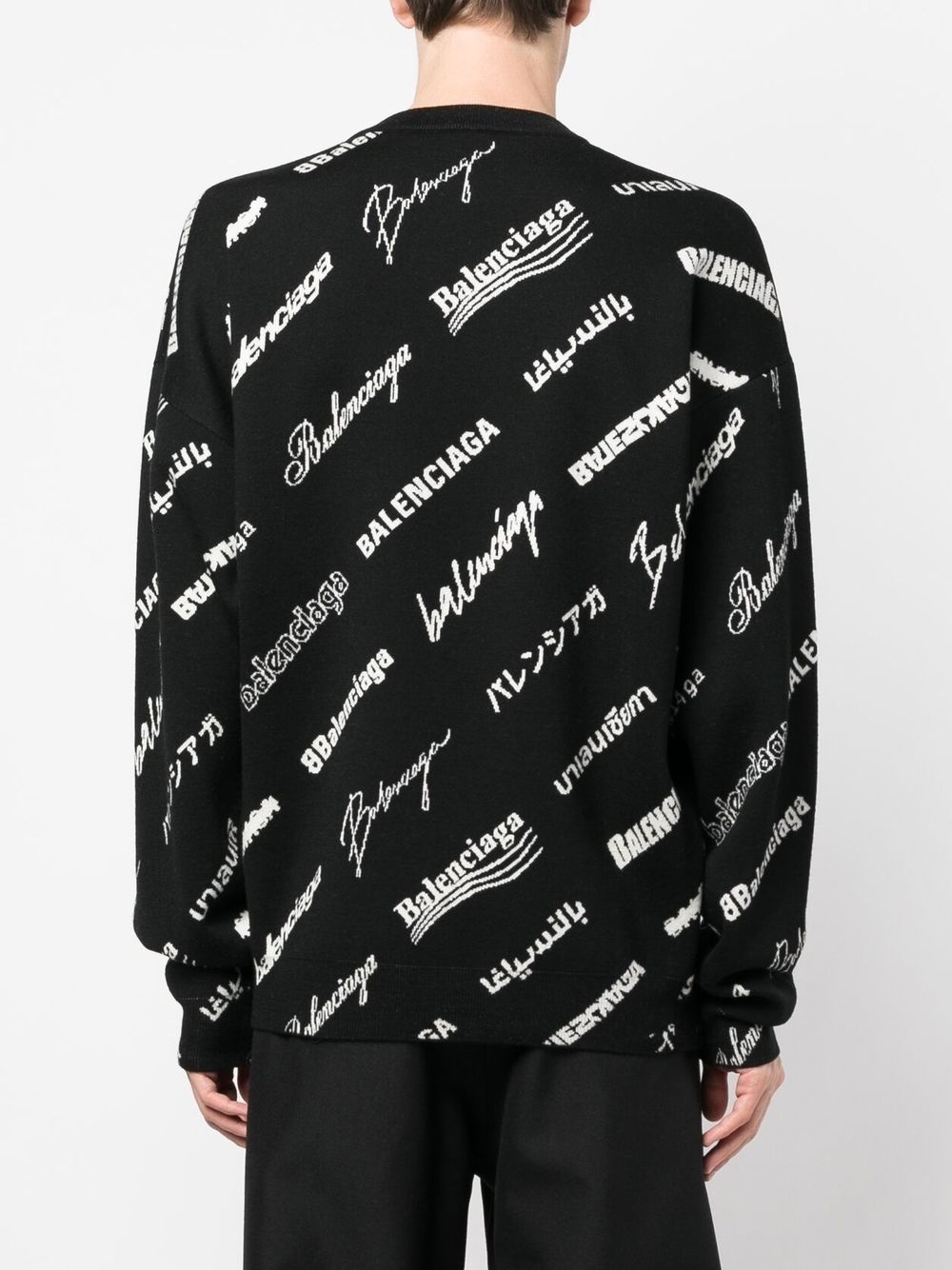 logo-print crew neck jumper - 4