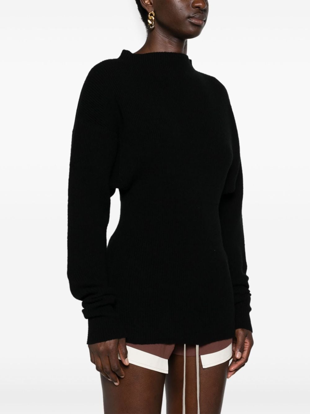 ribbed-knit wool jumper - 3