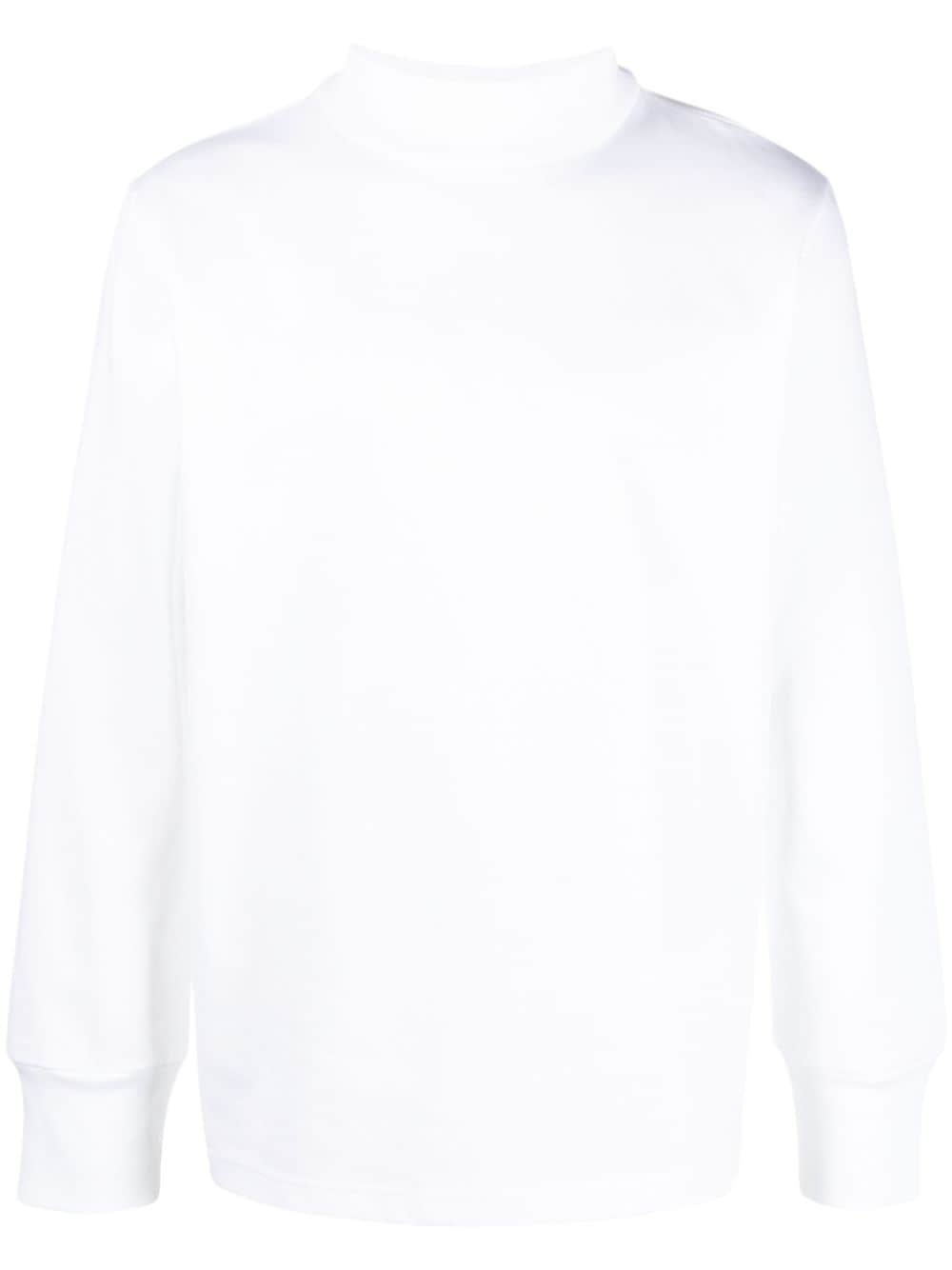 high-neck cotton sweatshirt - 1