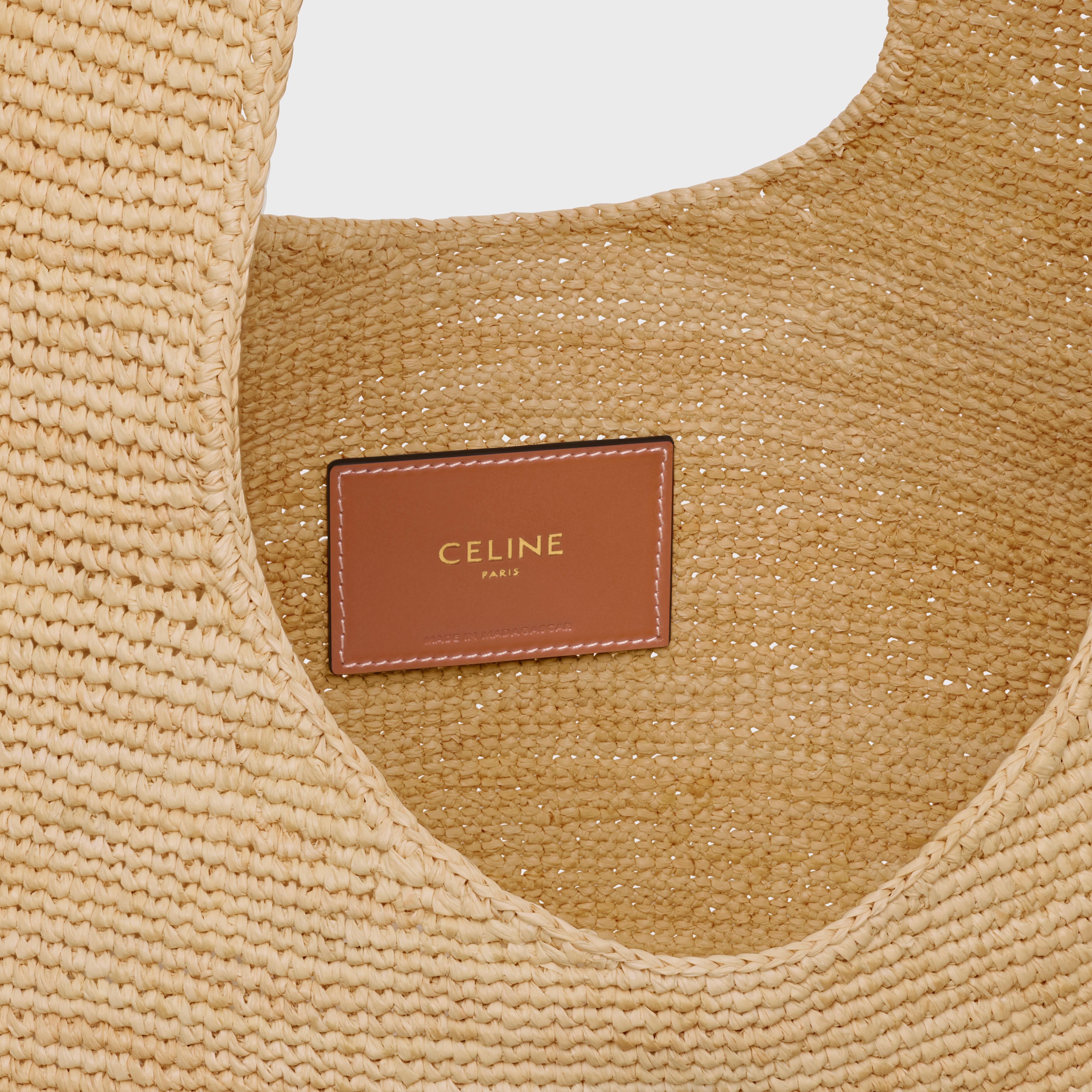 Celine Classic Panier Shopper Cabas IN RAFFIA AND CALFSKIN - 4