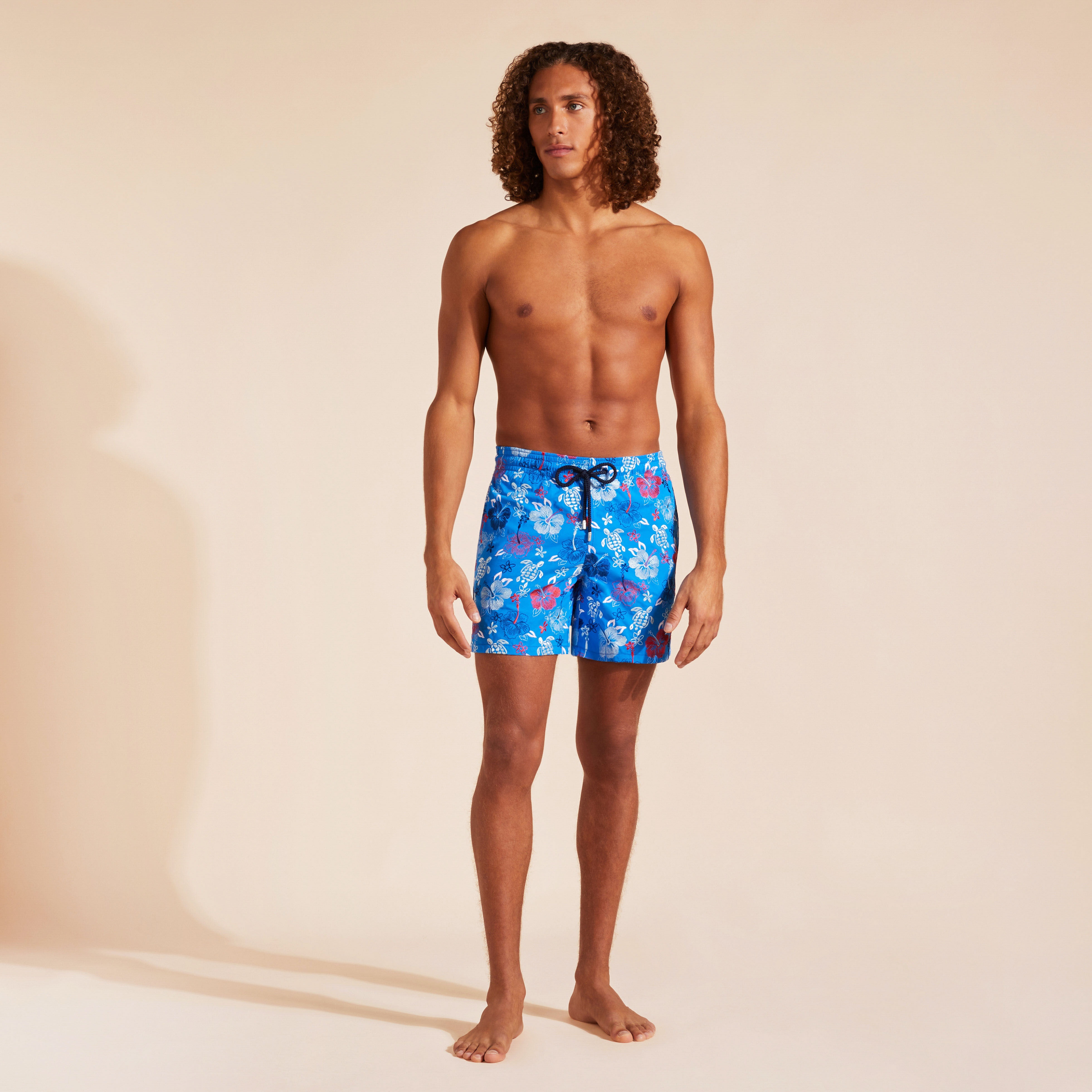 Men Swim Trunks Embroidered Tropical Turtles - Limited Edition - 3