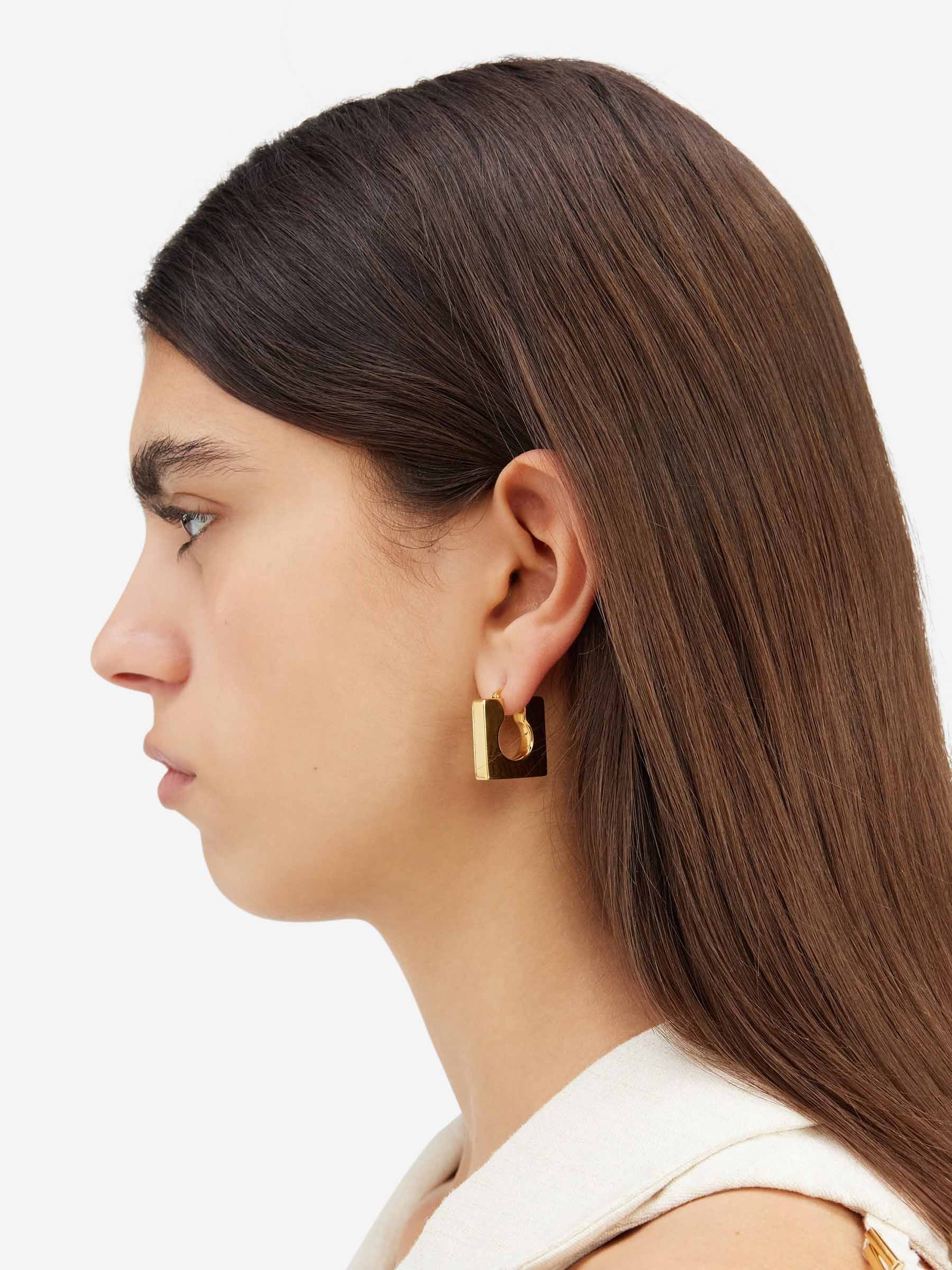 ROUND SQUARE EARRINGS - 3