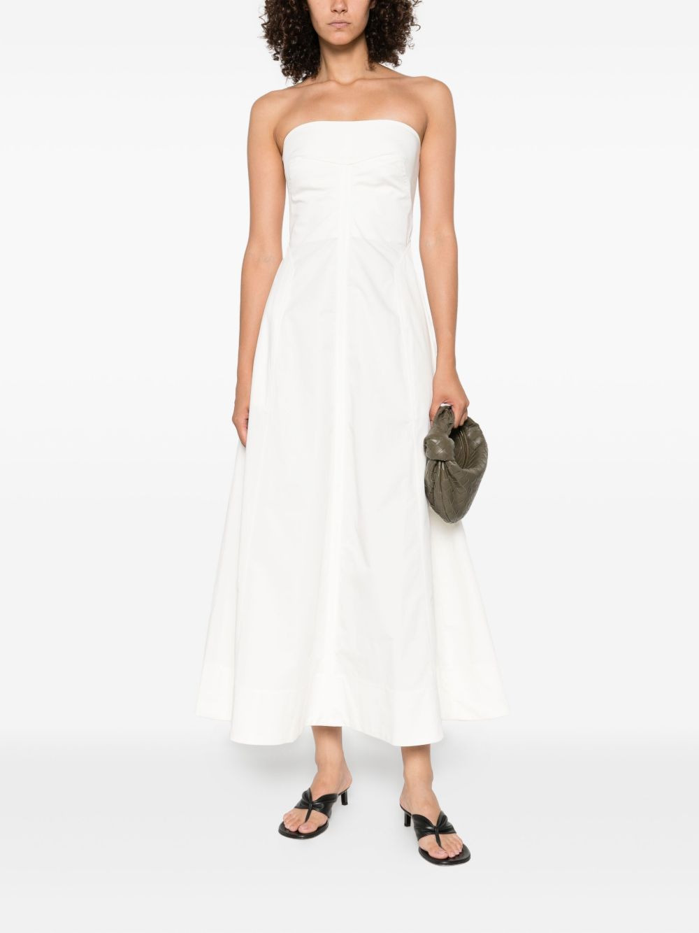 strapless midi dress - 2