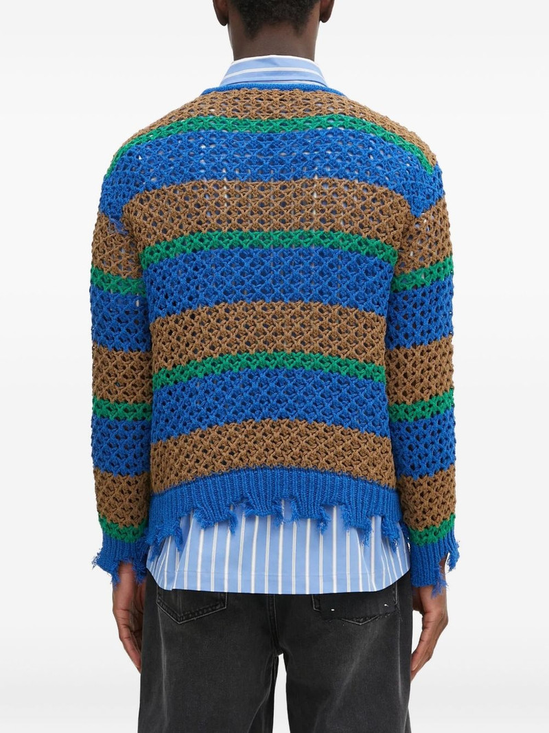 Andersson Bell striped frayed-hem jumper outlook