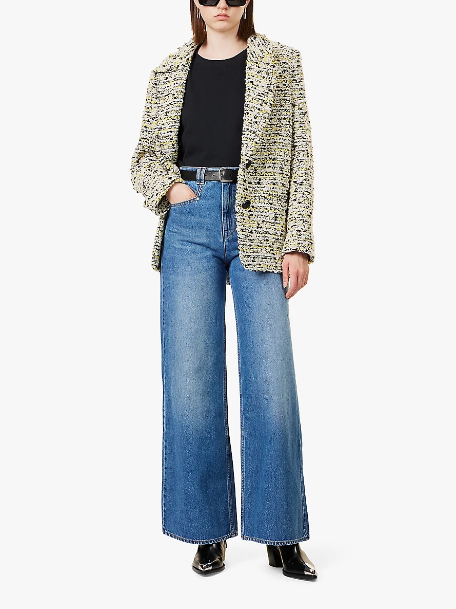 Lemony wide-leg high-rise jeans - 2