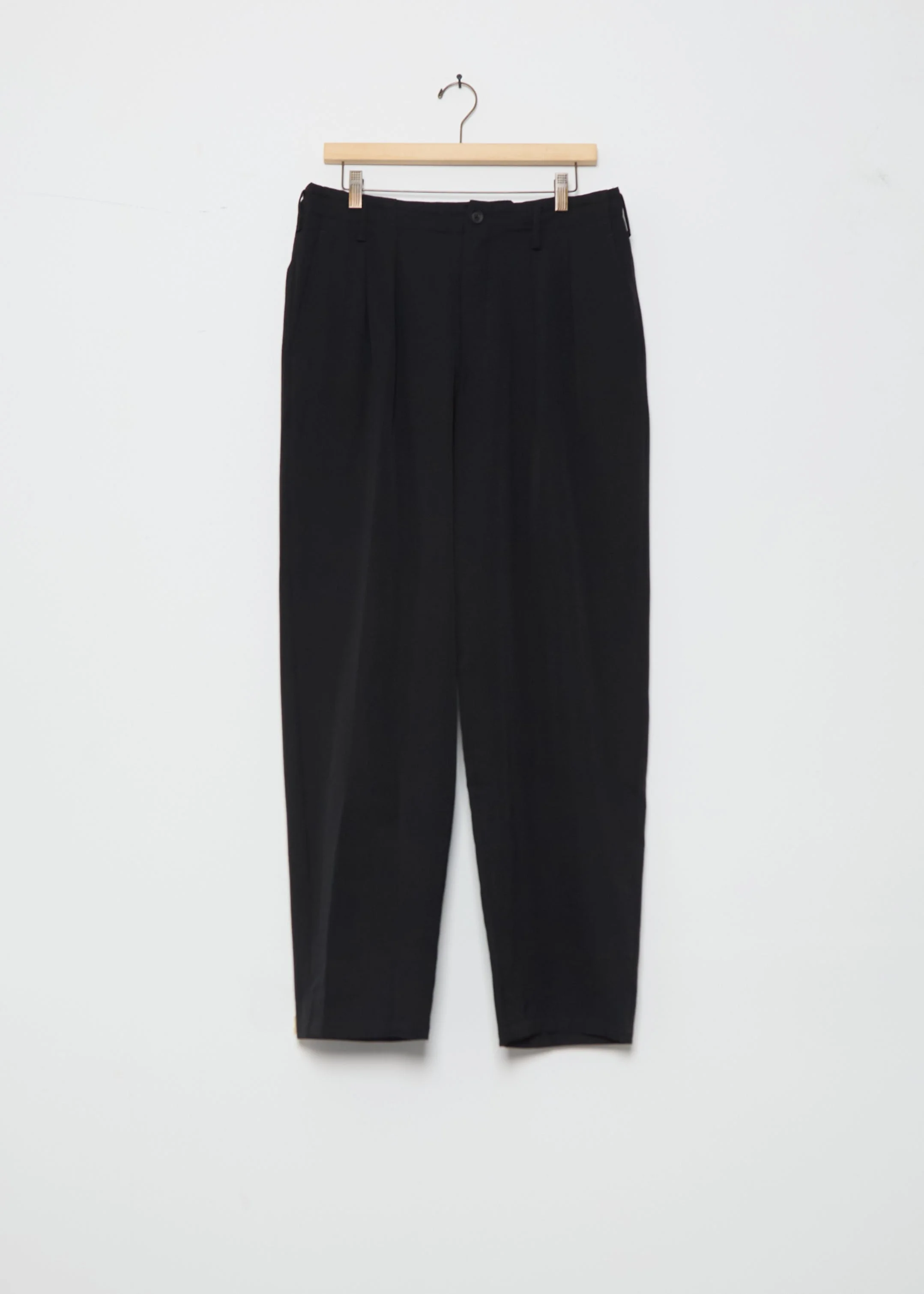 Wool Gabardine 2 Tuck Suit Pants - 1