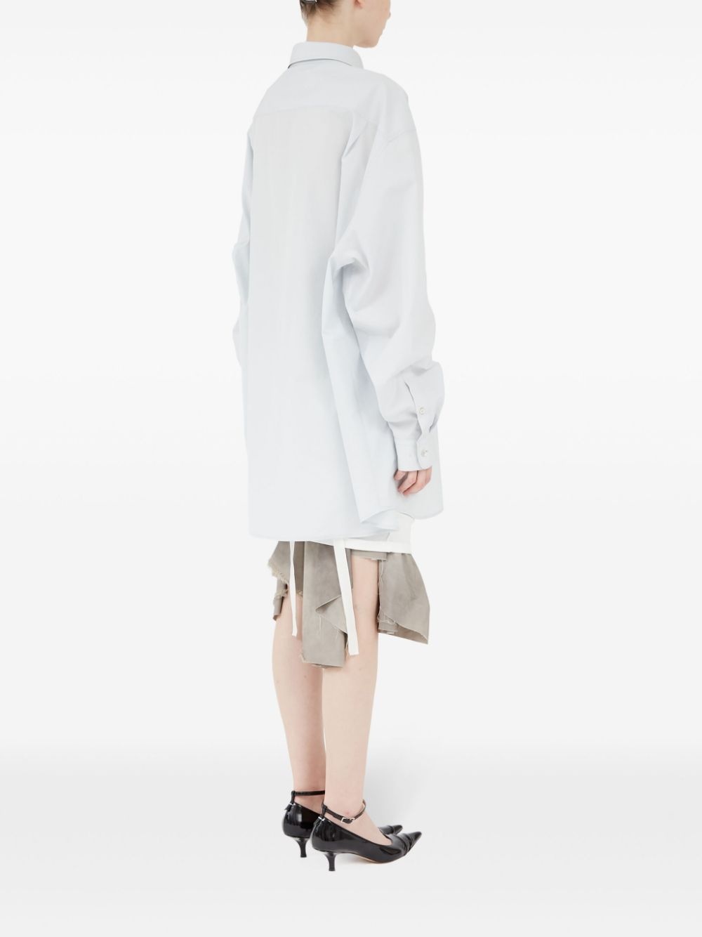 long-length cotton shirt - 4