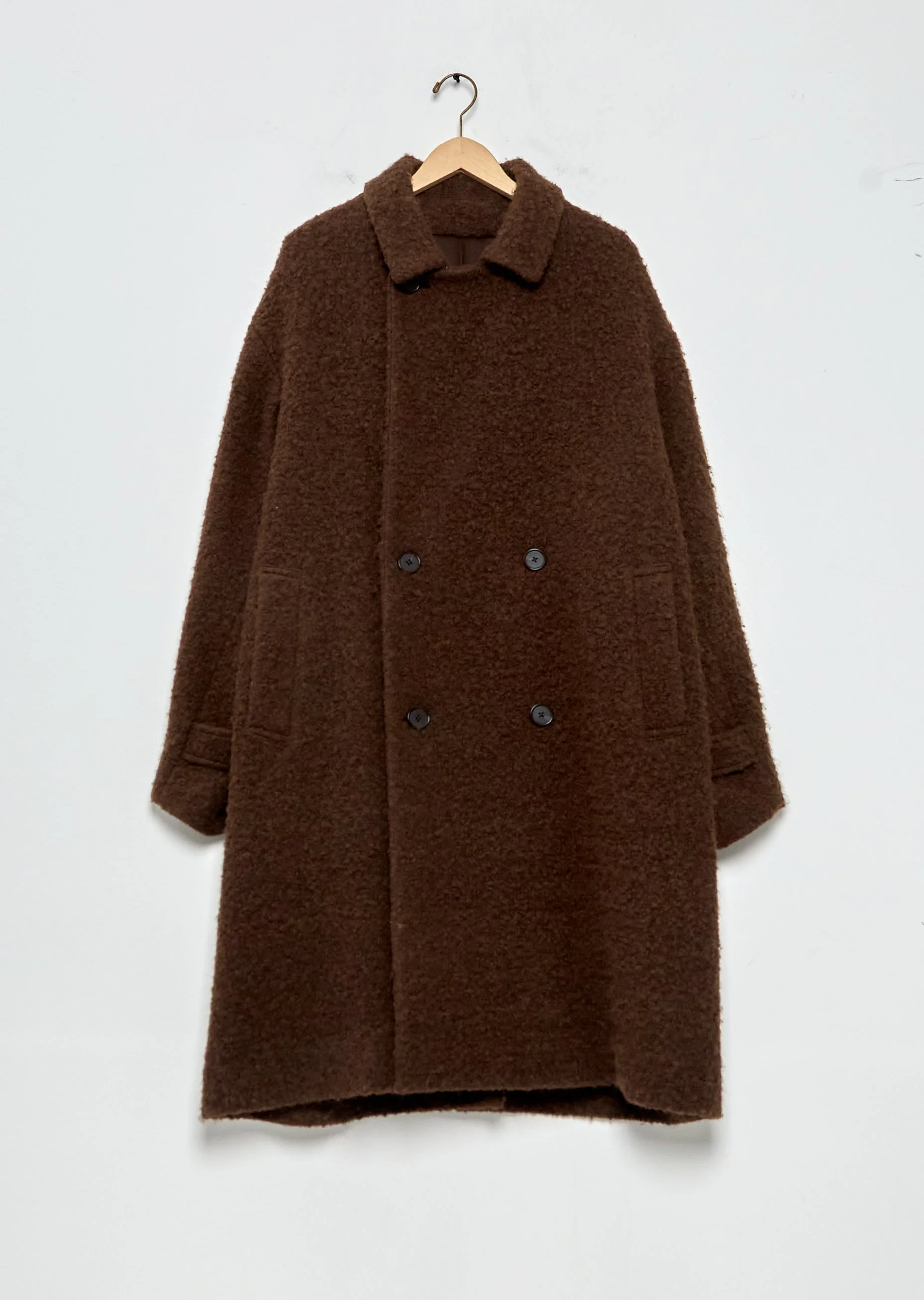 Alpaca Blend Pile Trench Coat - 1