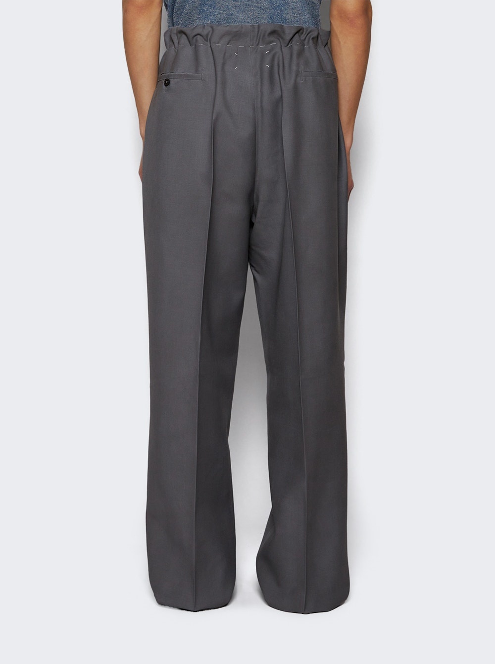 Mohair Wool Trousers Medium Grey - 5