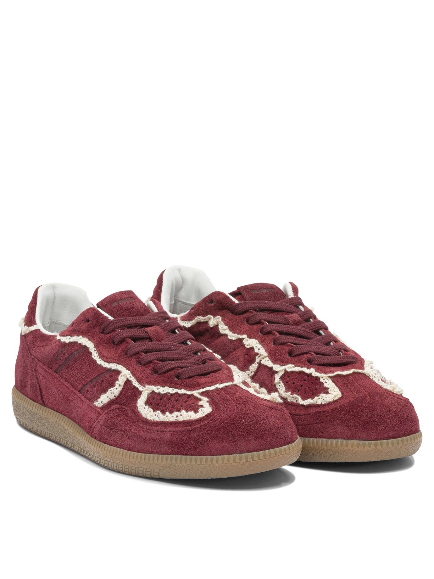 Alohas - Alohas Tb.490 Crochet Burgundy Leather Sneakers - 2
