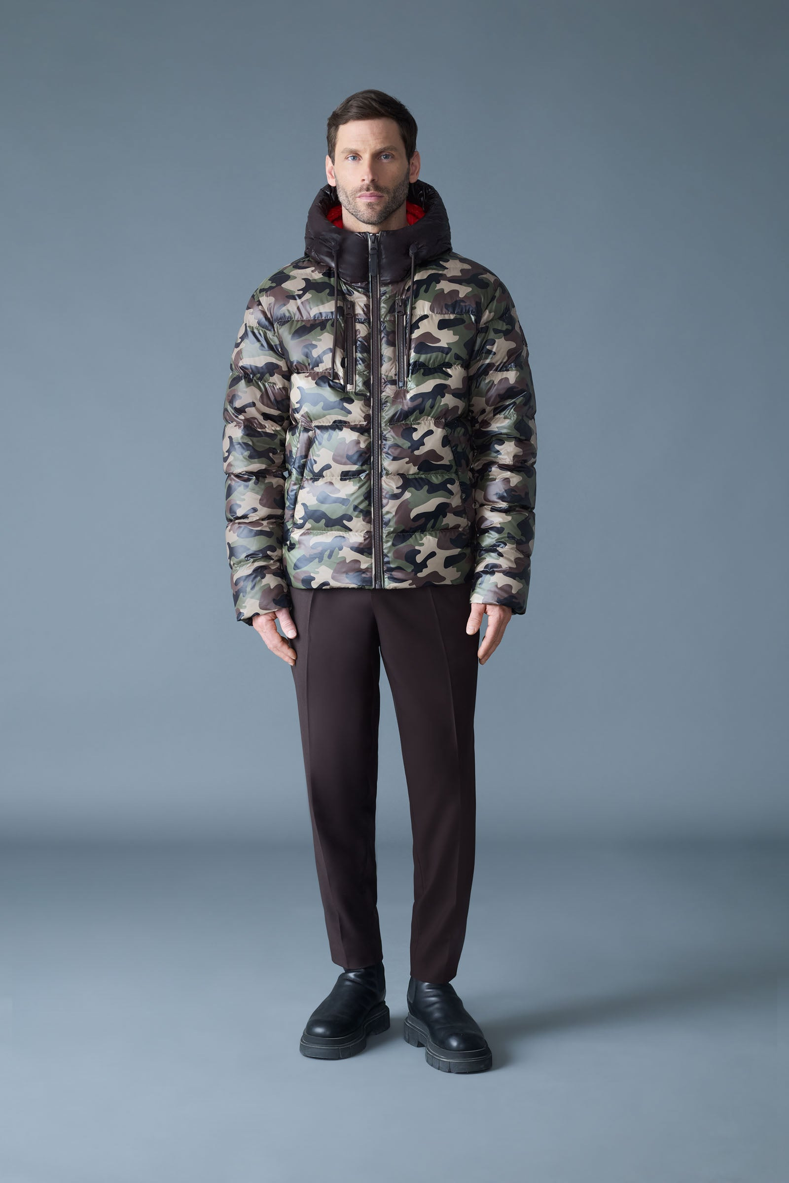 VICTOR-CAMO Light Down Hooded Jacket in Camo - 3